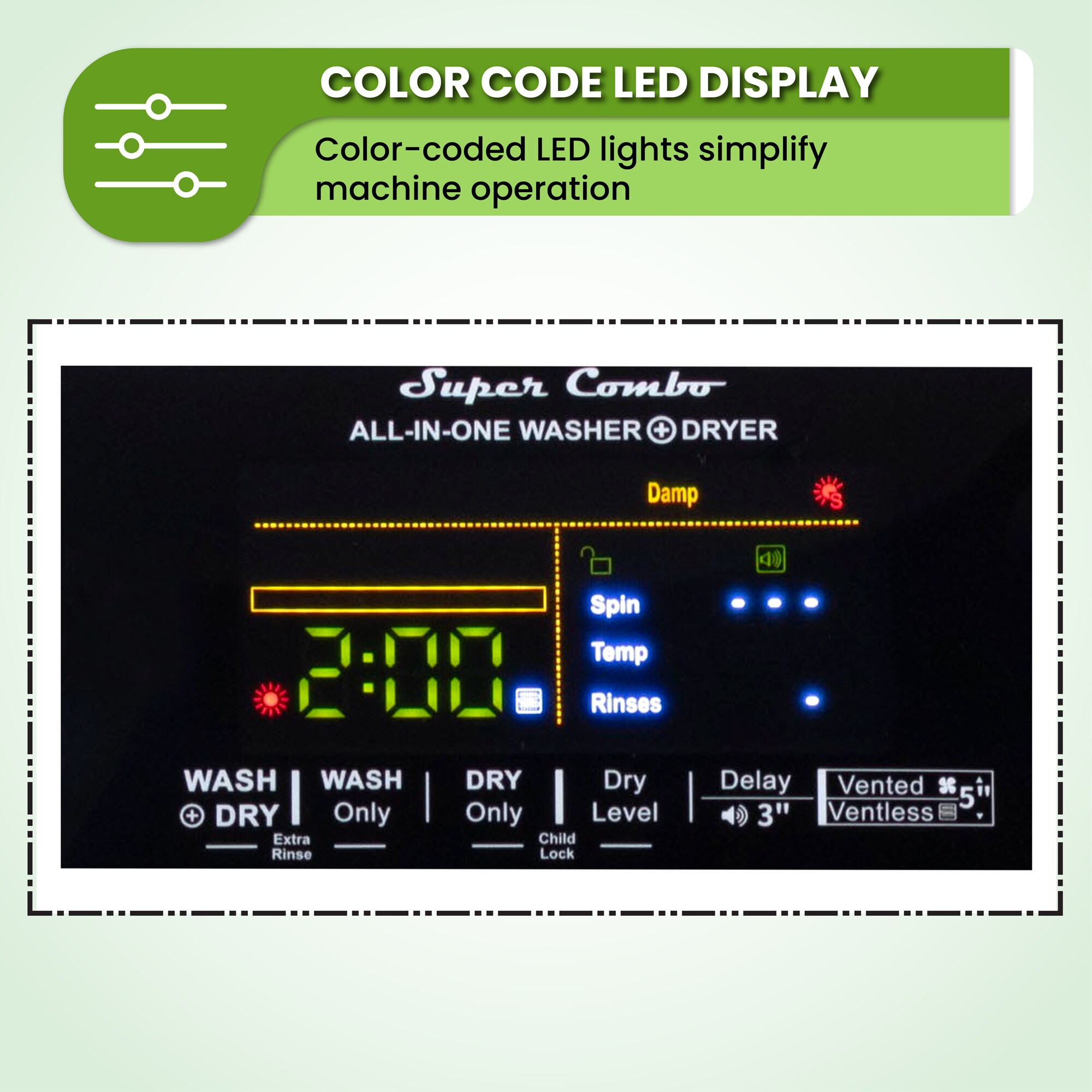 Equator Advanced Appliances EZ 5500 CV S/G Combination-Washers-Dryers - View #13
