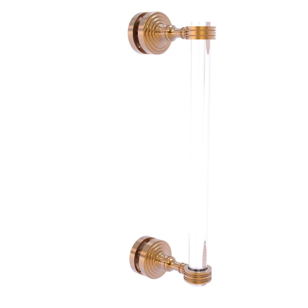 Allied Brass PG-407D-12SM-BBR Brushed nickel 12-Inches Hinged shower door Handle