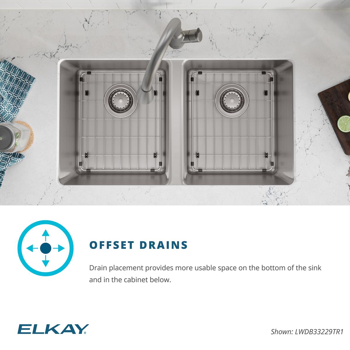 Elkay Greenwood Dual Mount 33 In X 22 In Satin Stainless Steel Double