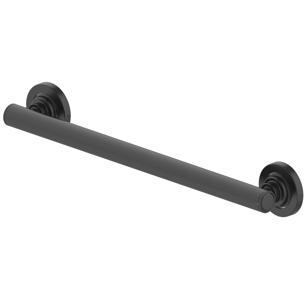 allen + roth Townley 16-in Matte Black Wall Mount ADA Compliant Grab Bar (500-lb Weight Capacity)