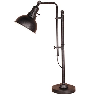 Industrial Table Lamps At Com, Rust Metal Adjustable Pharmacy Table Lamps
