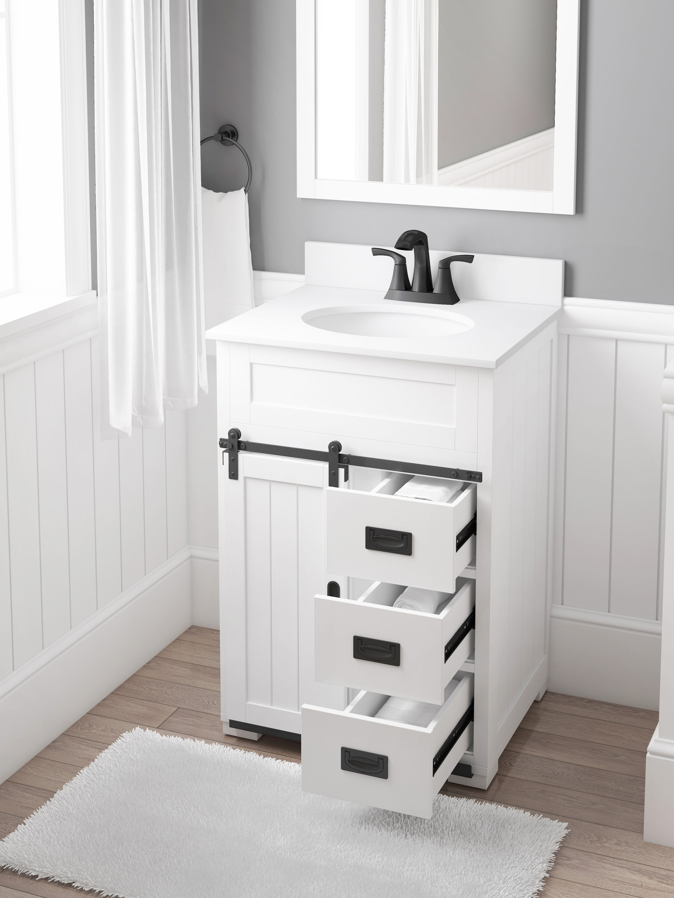 Style Selections Morriston 24-in White Undermount Single Sink Bathroom ...