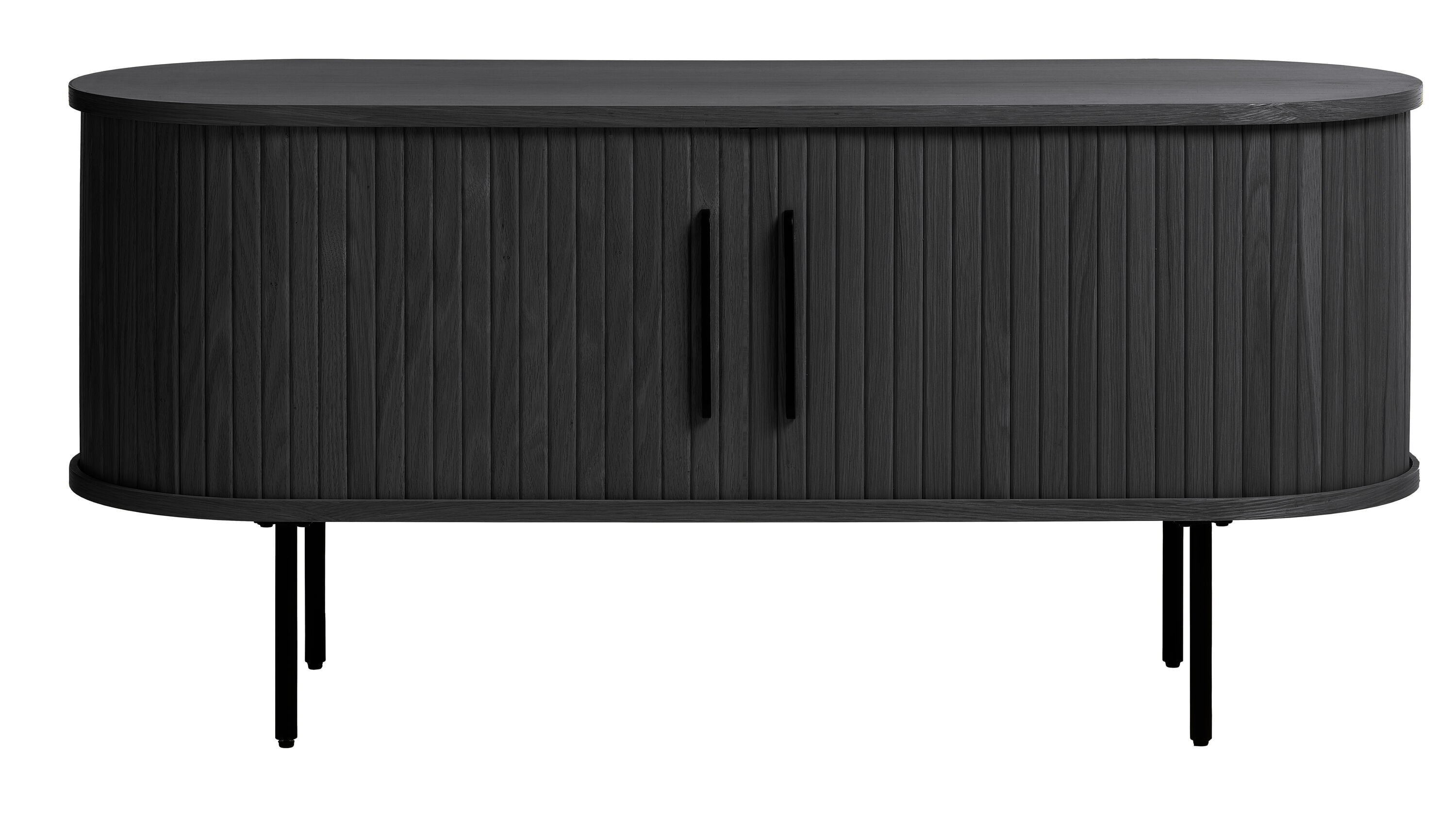  NL-4625-BLK Black Oak Contemporary/Modern Wood Media Cabinet