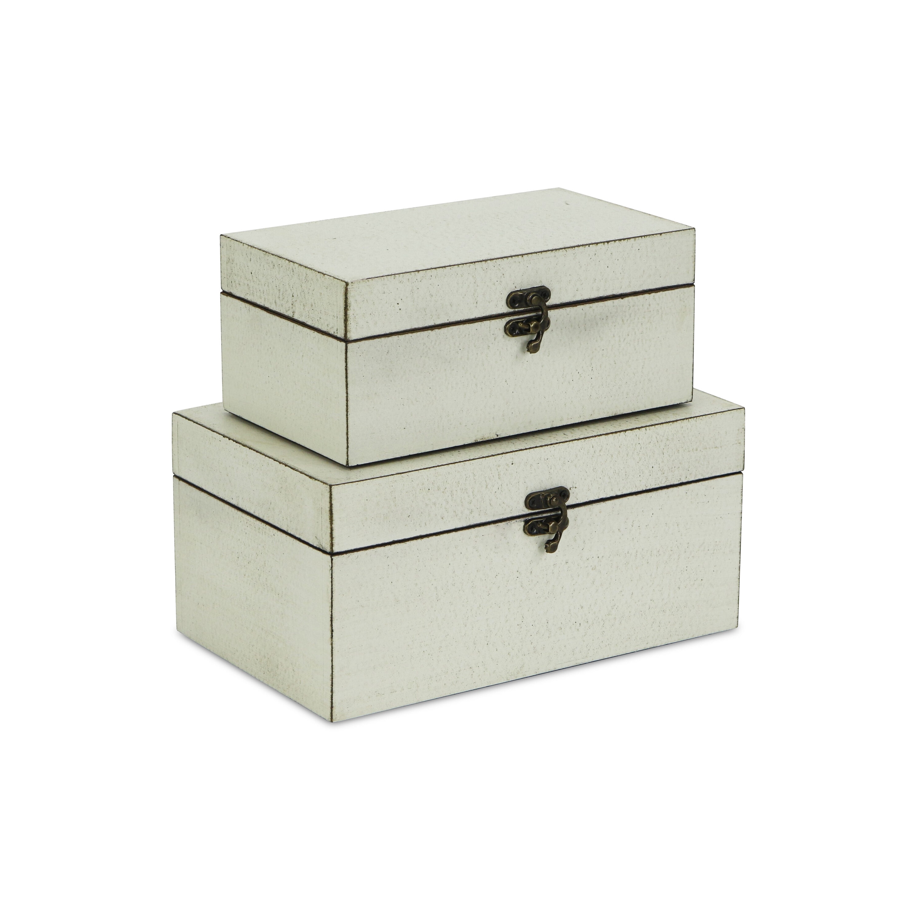 Cheung's FP-3846-2W White Wood Modern Decorative Box