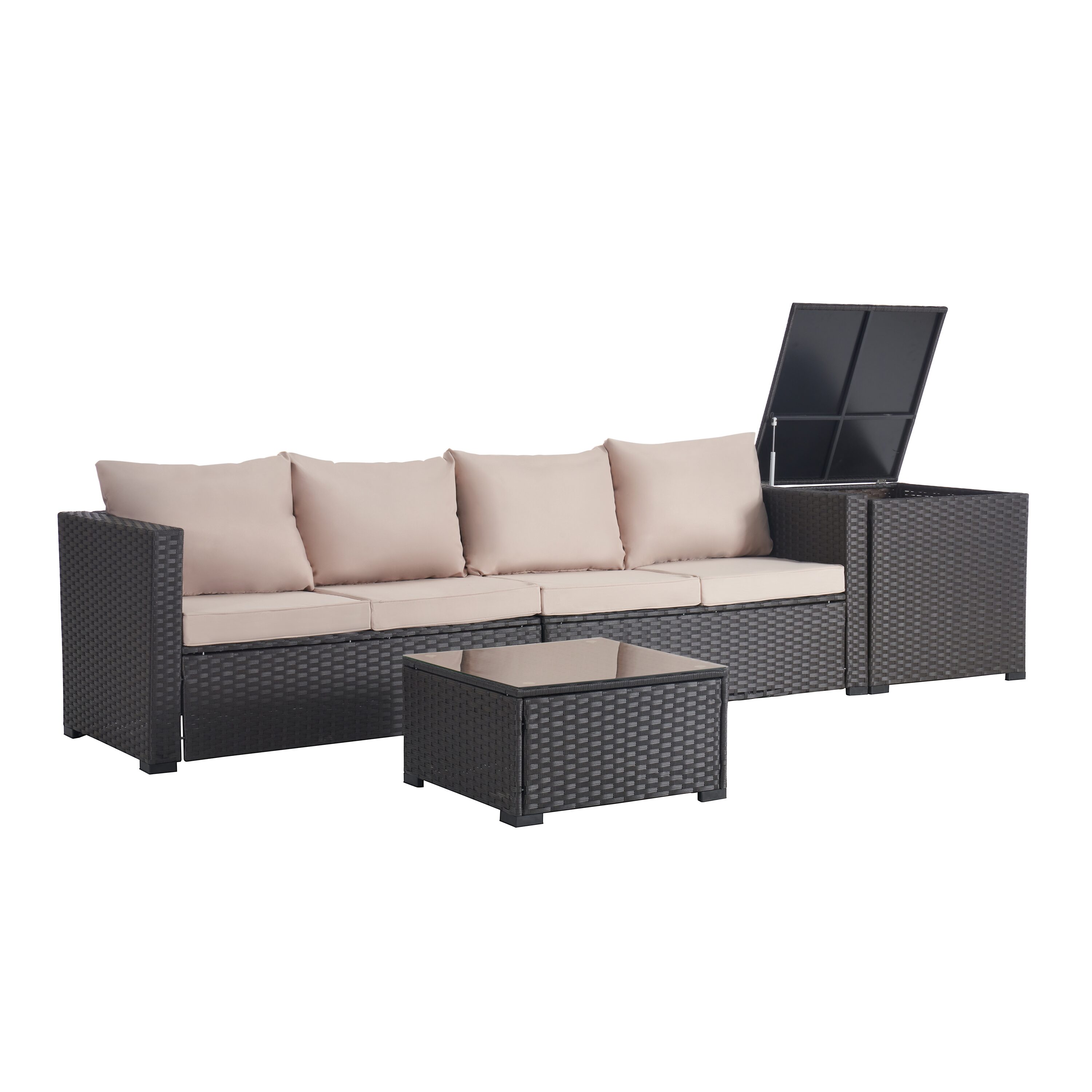 SANSTAR L-WS-C2-SN Patio-Conversation-Sets - View #2