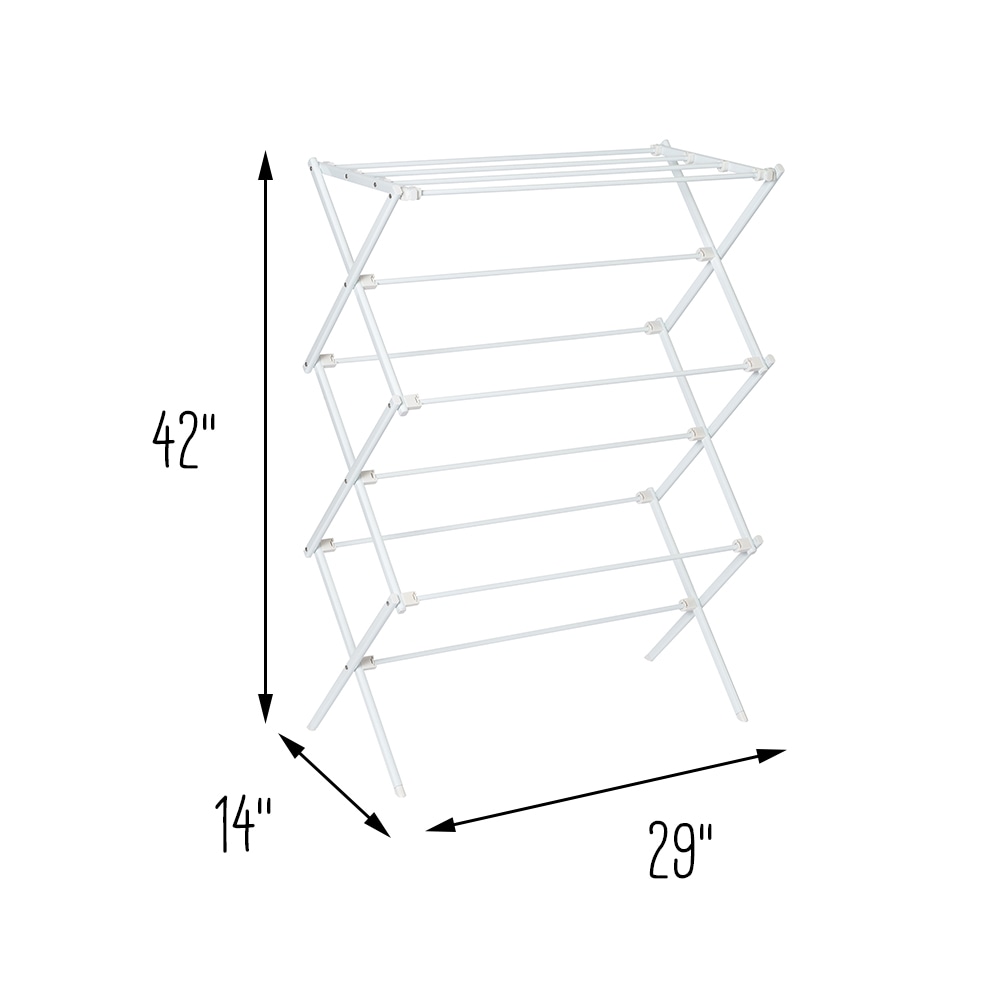 Honey-Can-Do 23 in. x 42 in. White Vertical Wall Mount Dry Rack