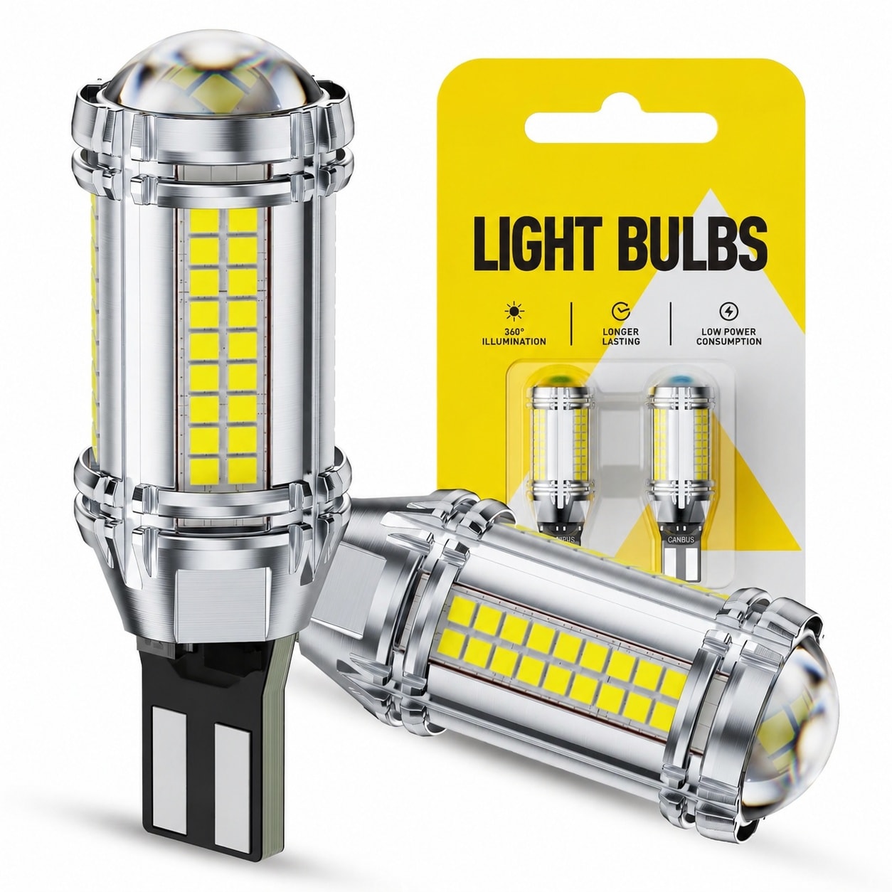 Anqtovp  921 LED Bulb Reverse Lights 6000K White 912 T15 CANBus Error Free 906 922 W16W Super Bright Backup Marker Light 81 SMD Chips 2 pcs
