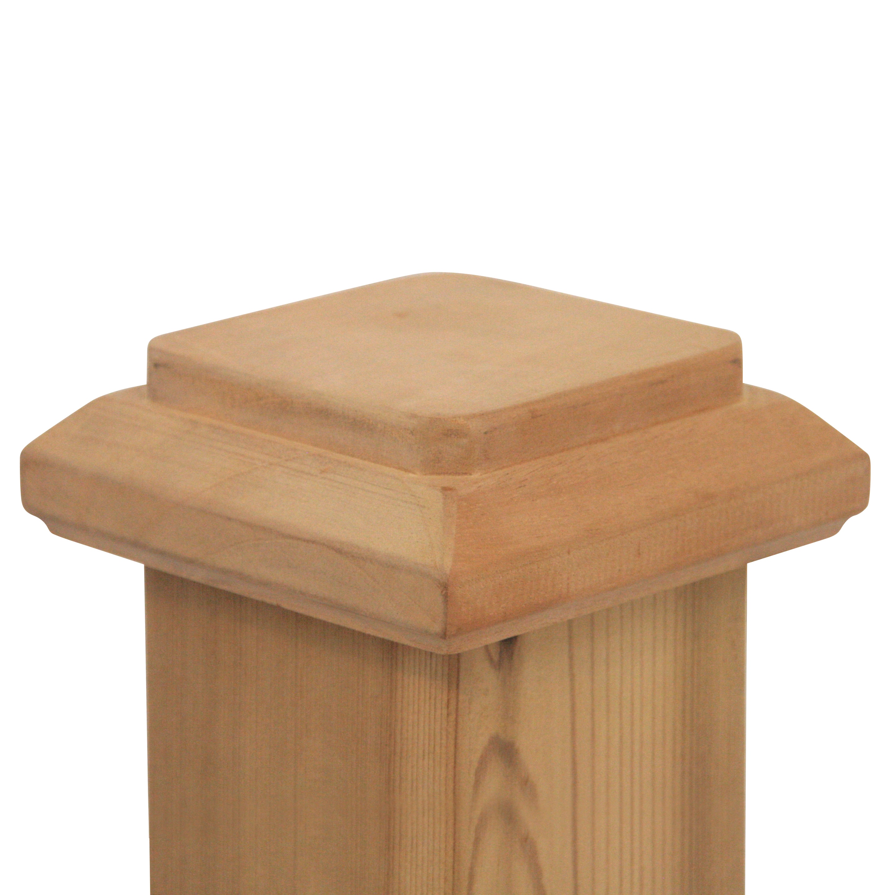 PERMAKAP LWTRAD378M 4-in x 4-in Traditional One-Piece sanded Wood Mahogany Deck Post Cap
