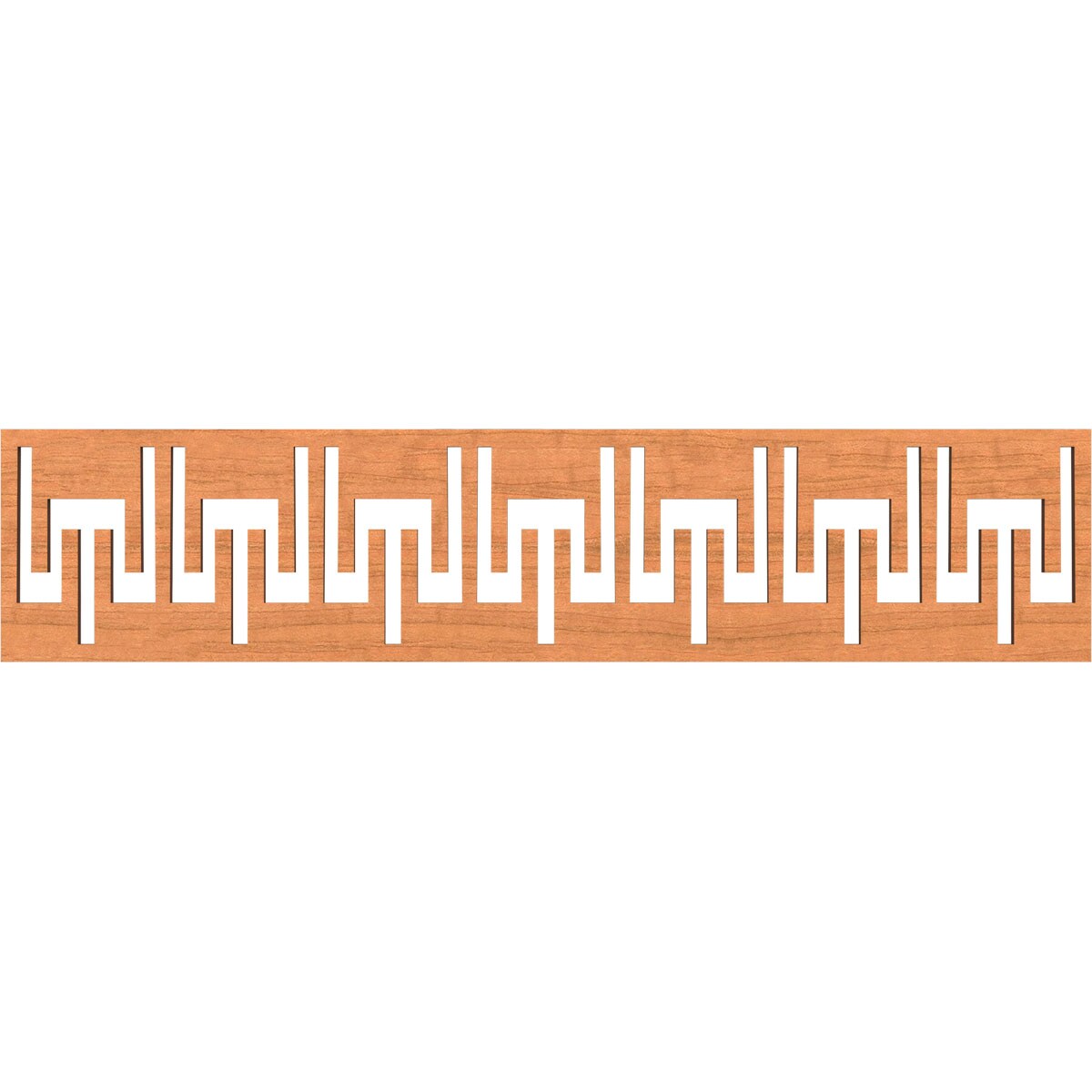 Ekena Millwork MLDB10X46VICCH Victory Fretwork Flat Trim 10-in x 3.9-ft Cherry Brown Unfinished 2156439 Pierced Wall Panel Moulding