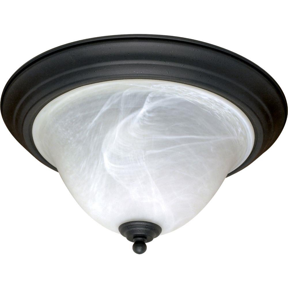  LW-SC515110 2-Light 15.25-in Textured Black Flush Mount Light