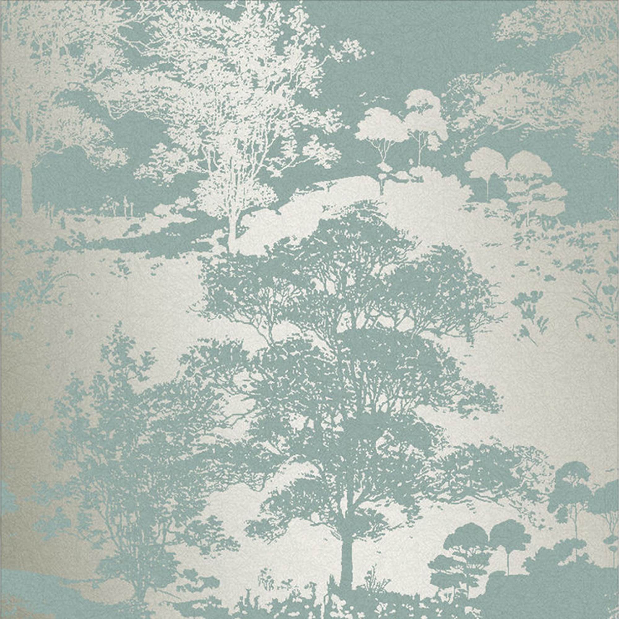 Graham & Brown 10522894 Exclusives 20.5-Inches Blue and Soft Gold Non-woven Textured Floral 56-Sq. Feet Unpasted Paste the wall Wallpaper Sample