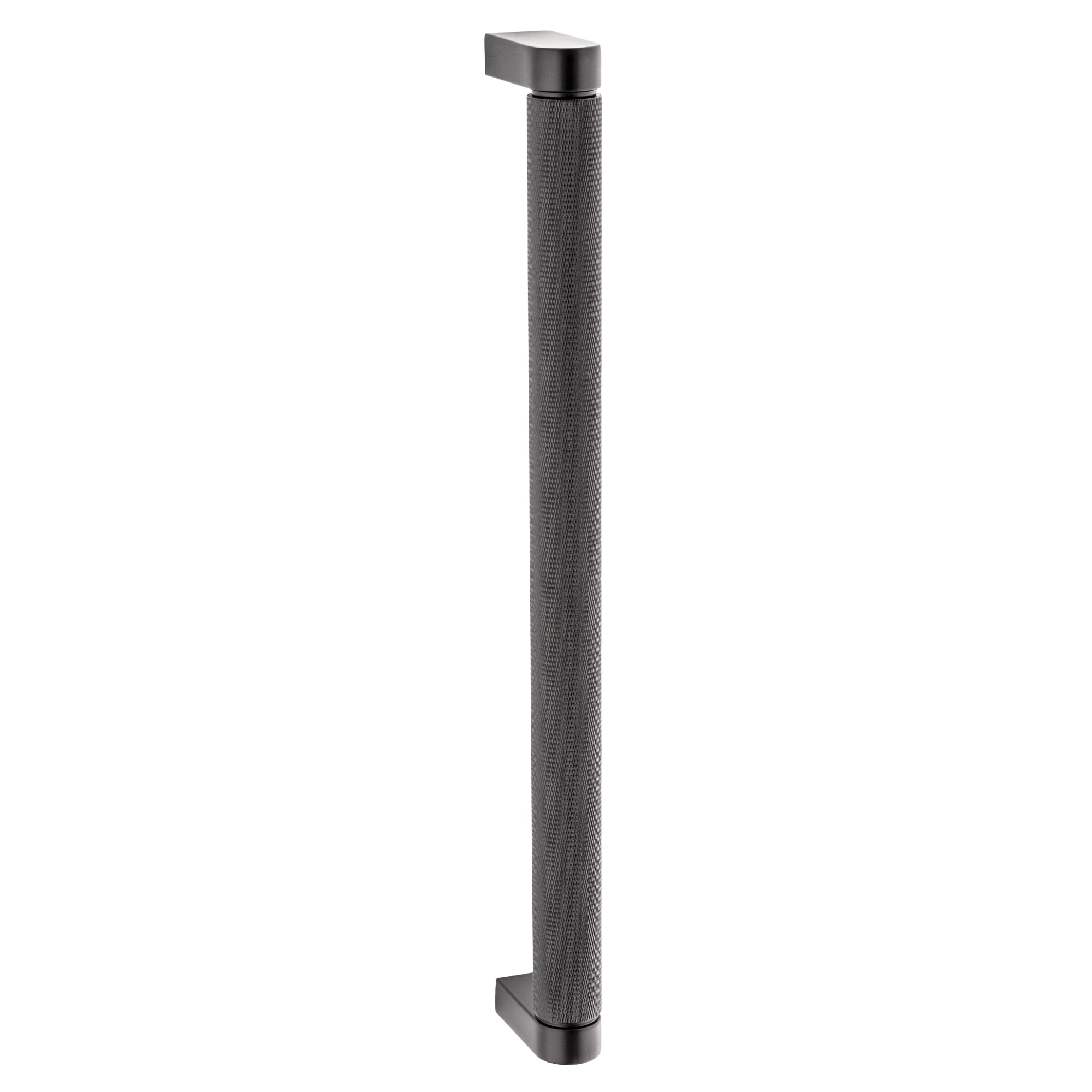Sumner Street Home Hardware RL000991 Kent Knurled 12-in , 305mm Center to Center Matte Black Cylindrical Bar For Use on Appliances Drawer Pulls