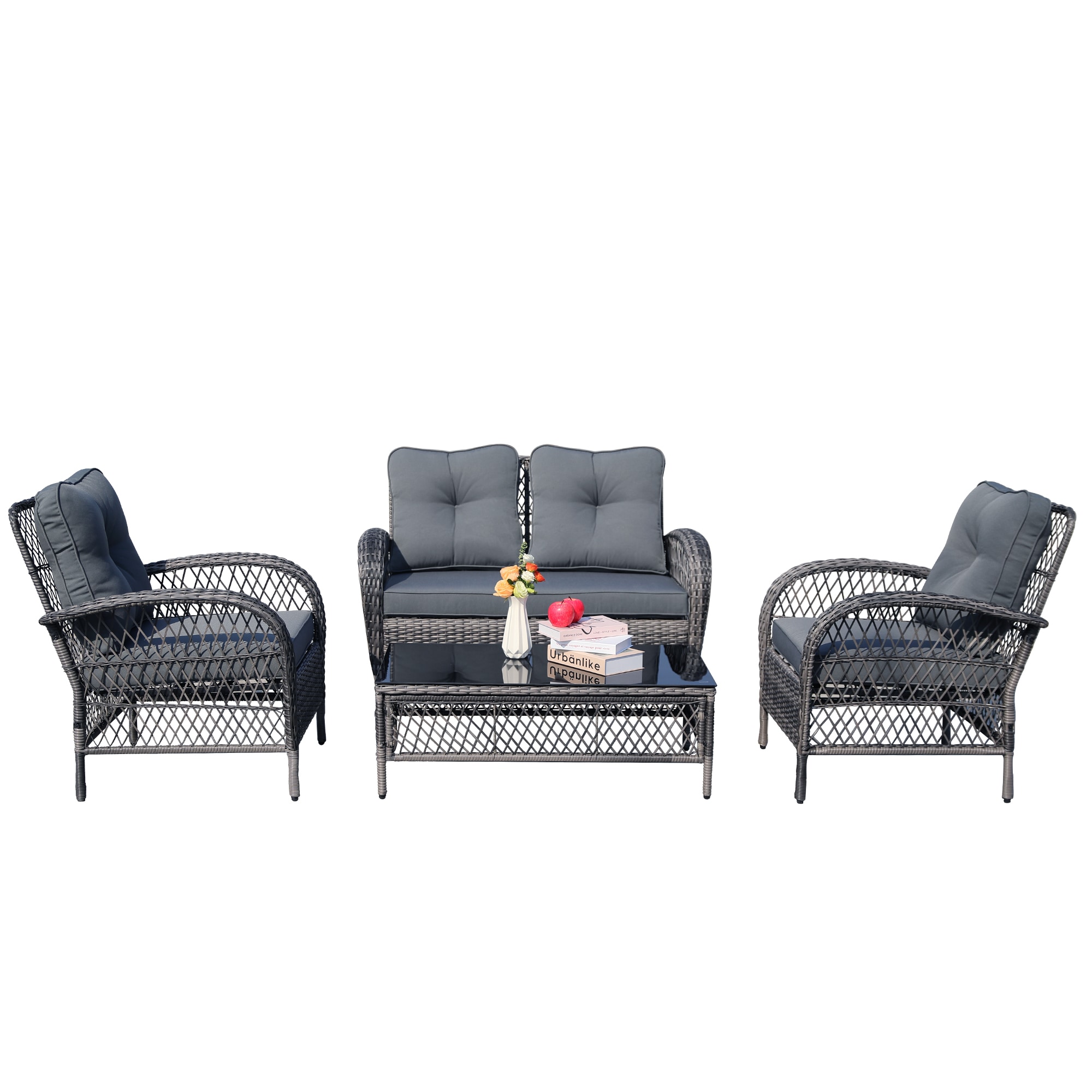UPHA LHDK-AB-DGRAY Patio-Conversation-Sets - View #2