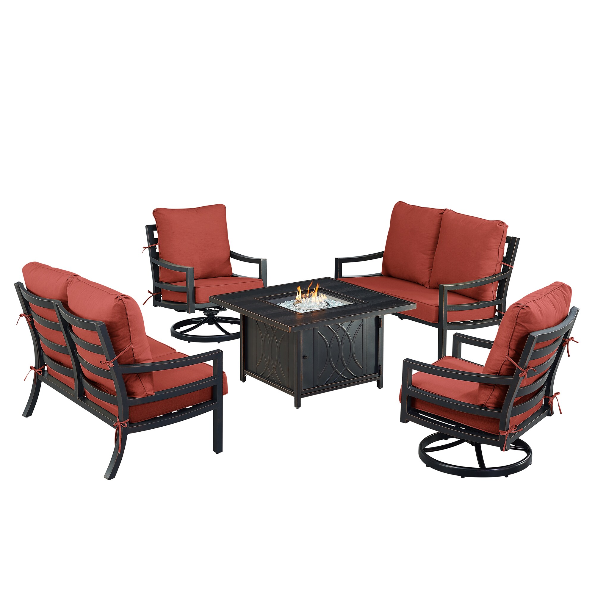 Oakland Living HUDSON2LS2CHCAVERDCU Patio-Conversation-Sets - View #2