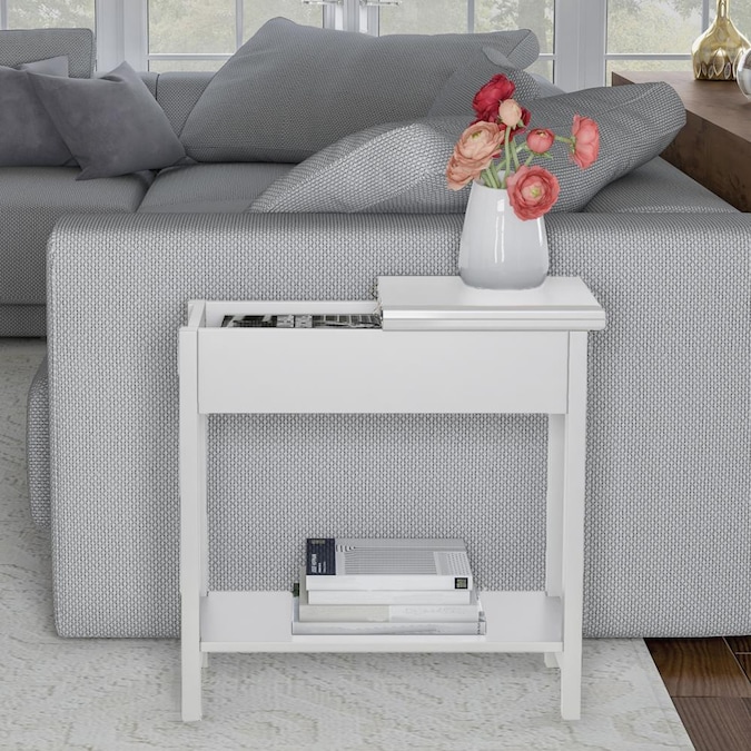 Hastings Home End Tables White Wood, White Coffee Table With End Tables