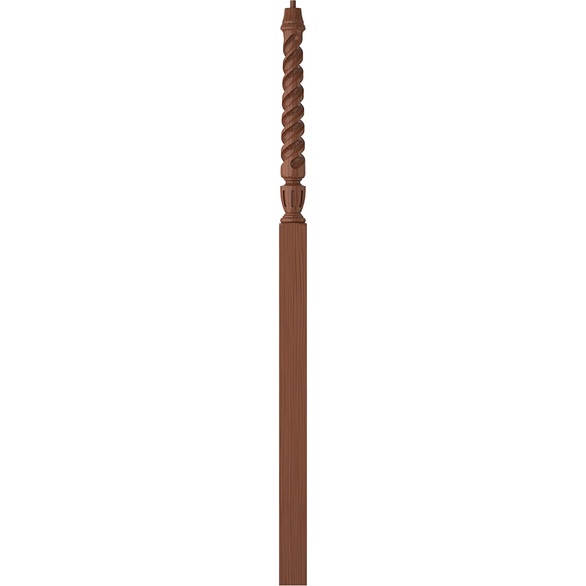 L.J. Smith Stair Systems LJT-3018-C Regent 3.5-in x 73-in Unfinished Cherry Intermediate Stair Newel Post