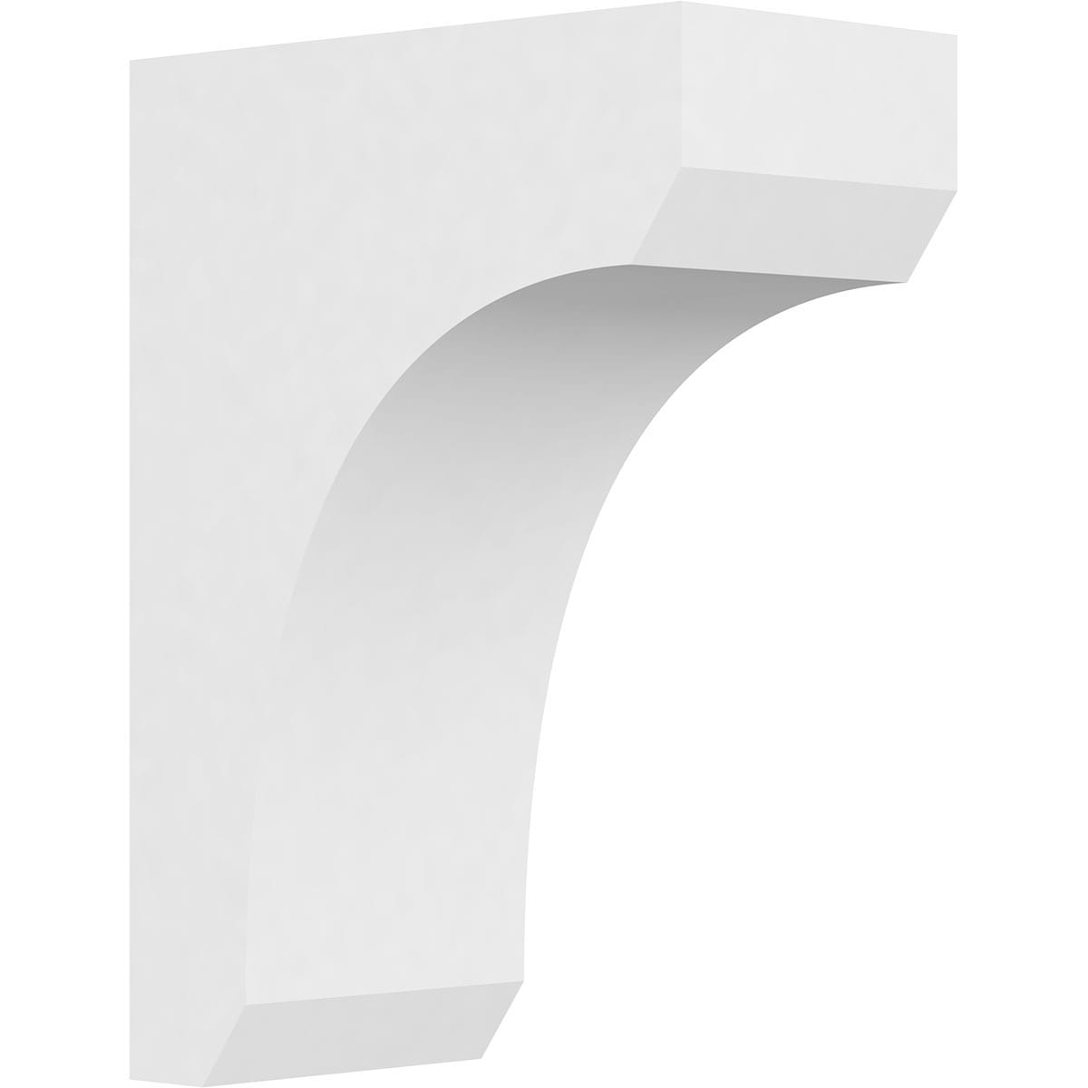 Ekena Millwork CORP05X10X14LGY 5-in x 10-in x 14-in Standard legacy Unfinished White PVC Paintable Corbel