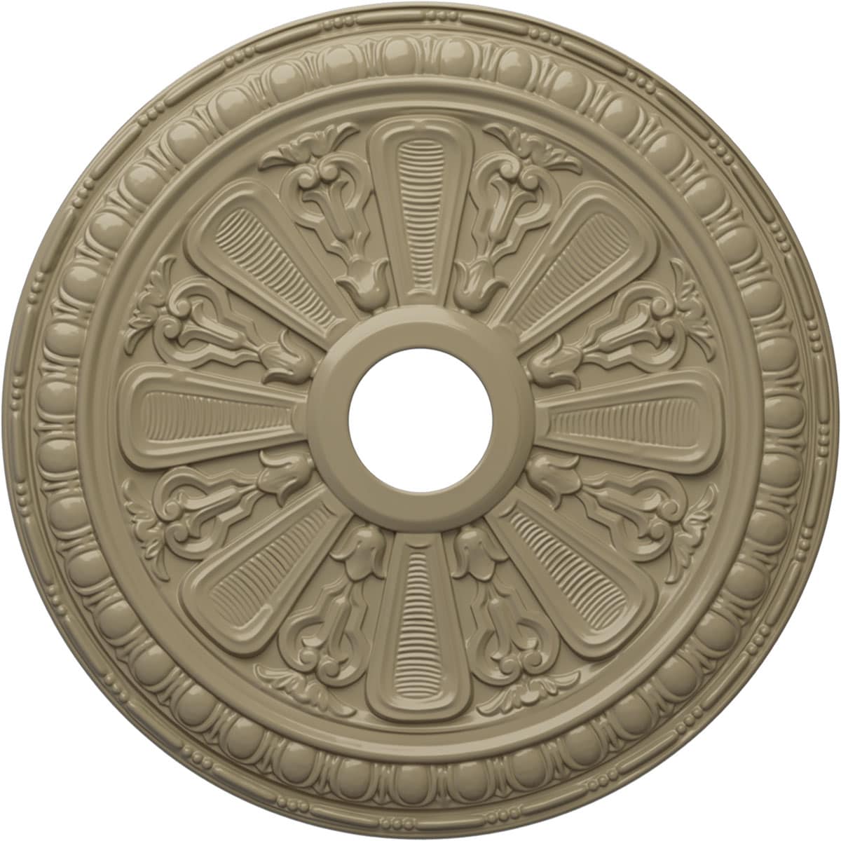 Ekena Millwork CM23BIGDF Bristol 23.5-in W x 23.5-in L Painted Gobi Desert Polyurethane Whole Ceiling Medallion