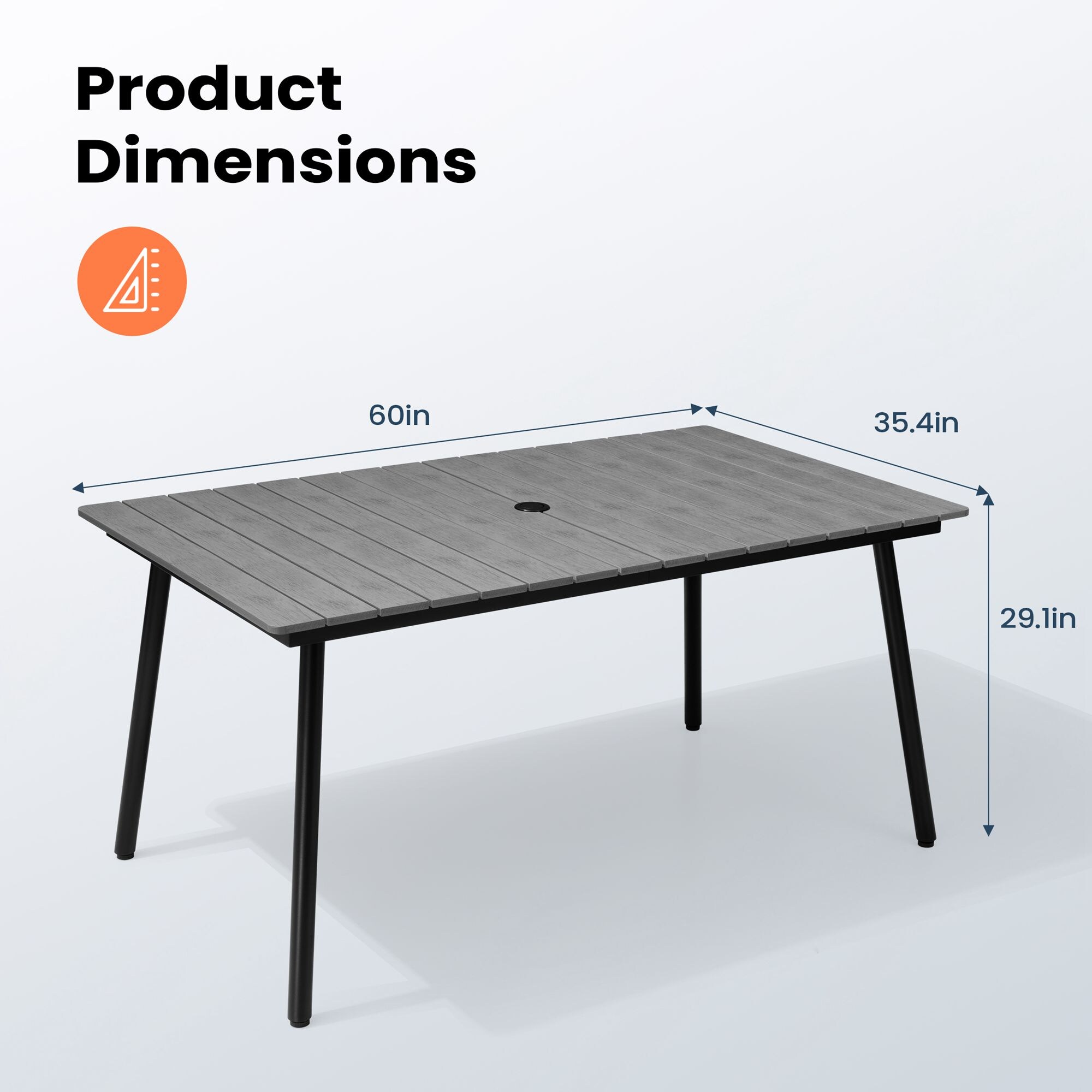 Pellebant PB-TB012GRY150 Patio-Tables - View #3
