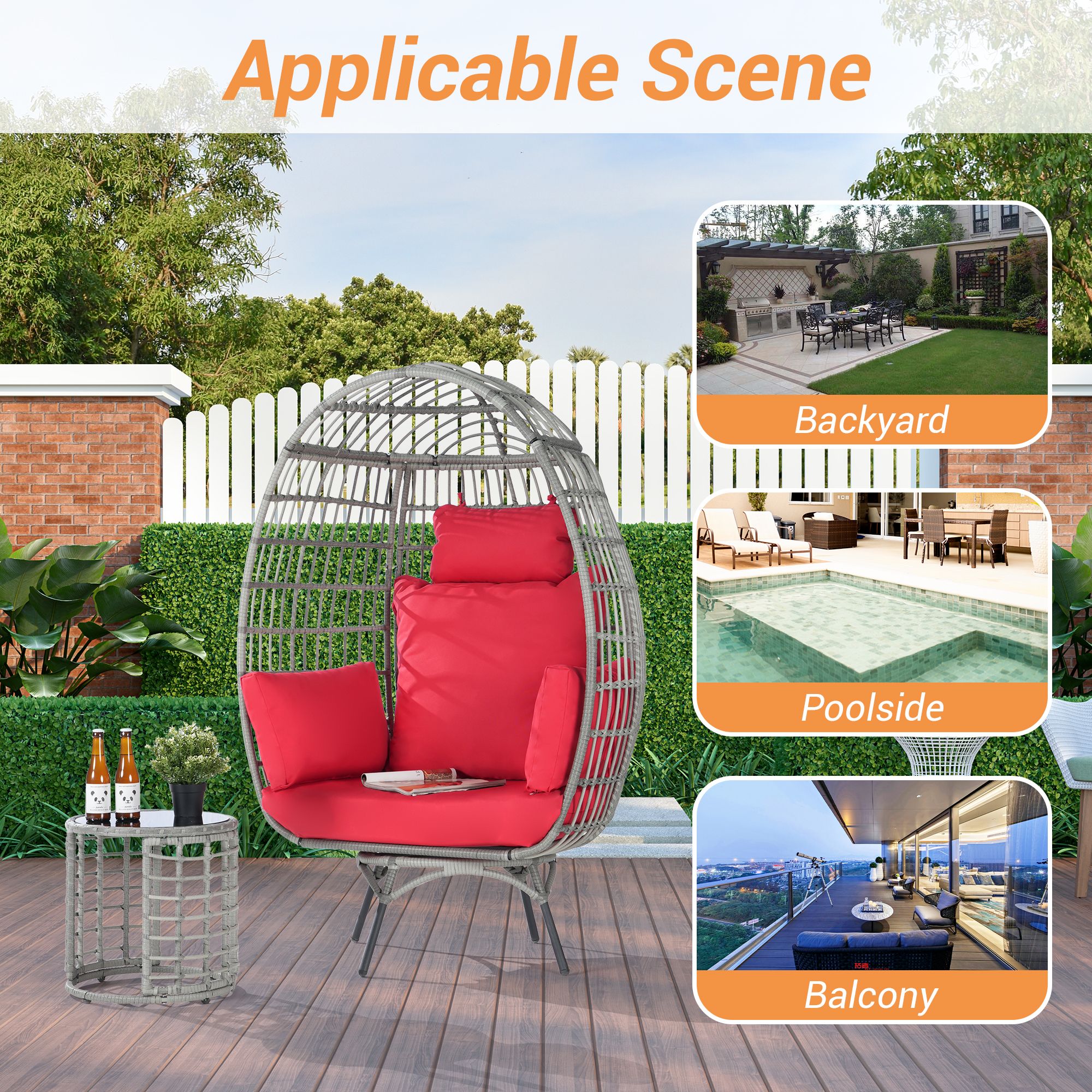 SANSTAR L-RJDC67RD-AC Patio-Conversation-Sets - View #6