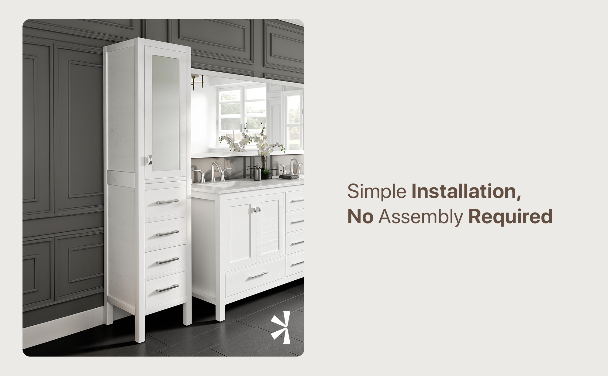 Eviva EVCB412-18WH Linen-Cabinets - View #8