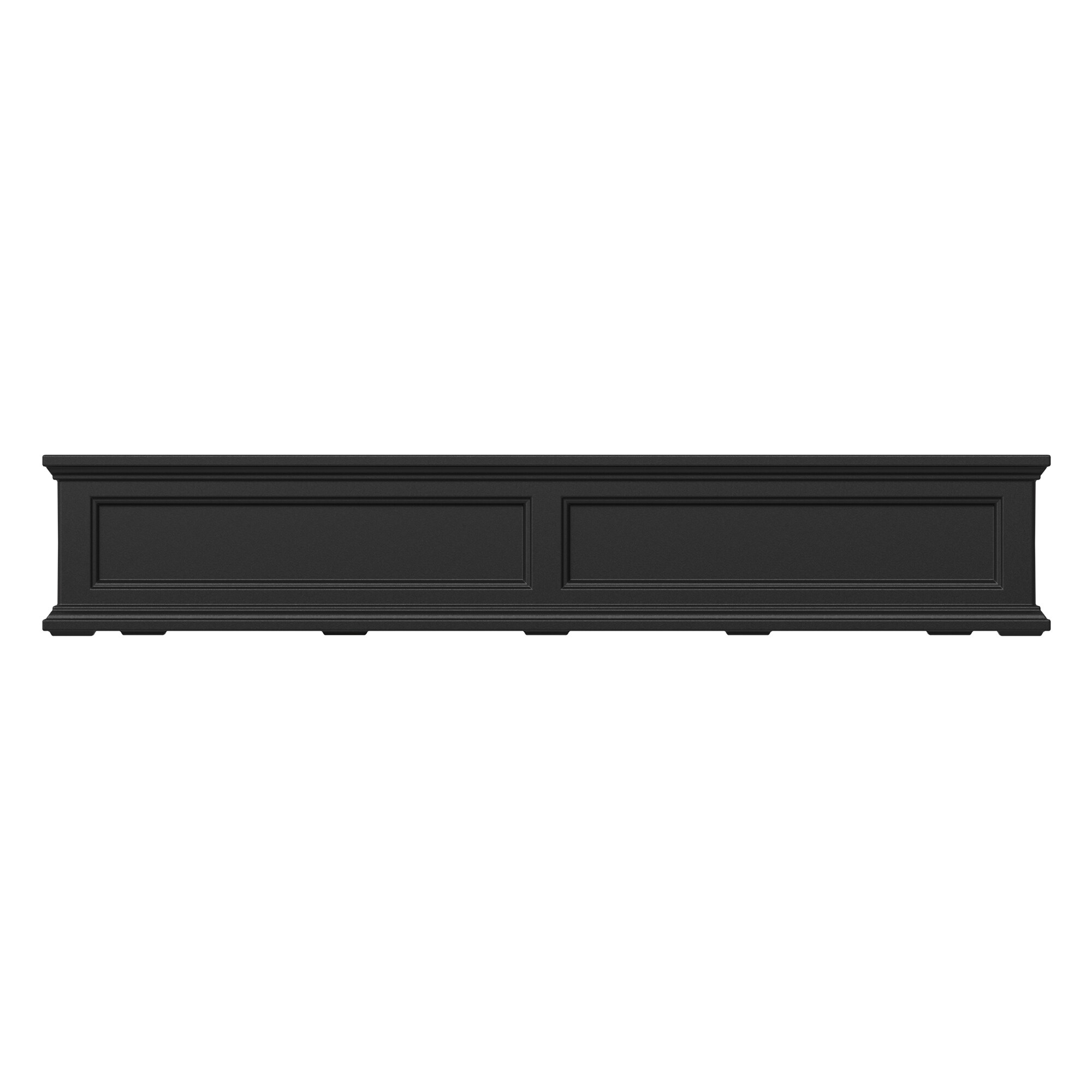 Black Resin 60" Window Box Planter with Water Reservoir