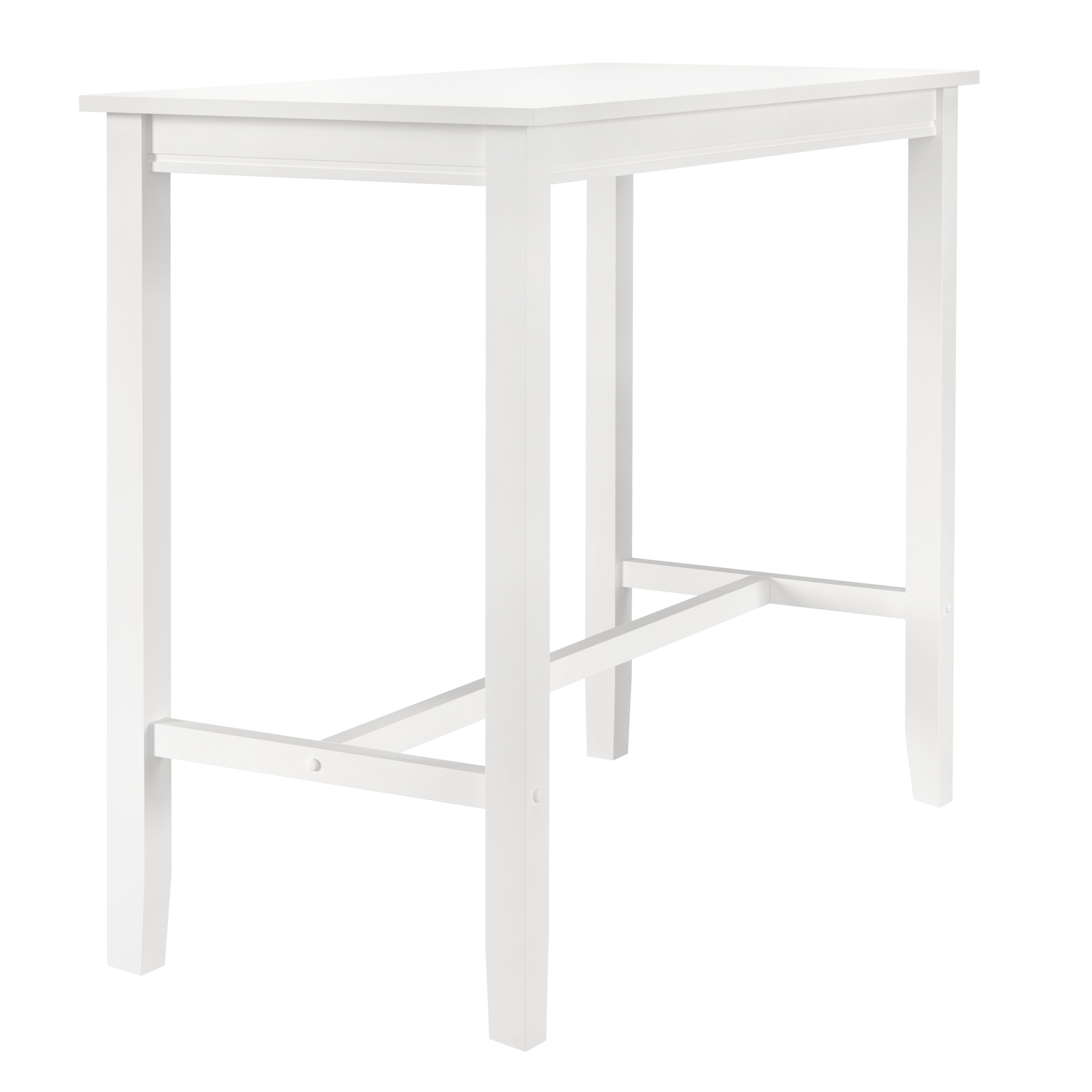 Linon LOWES2184 White Contemporary/Modern Bar Table, Wood with White Wood 23.75-in L x 42-in H