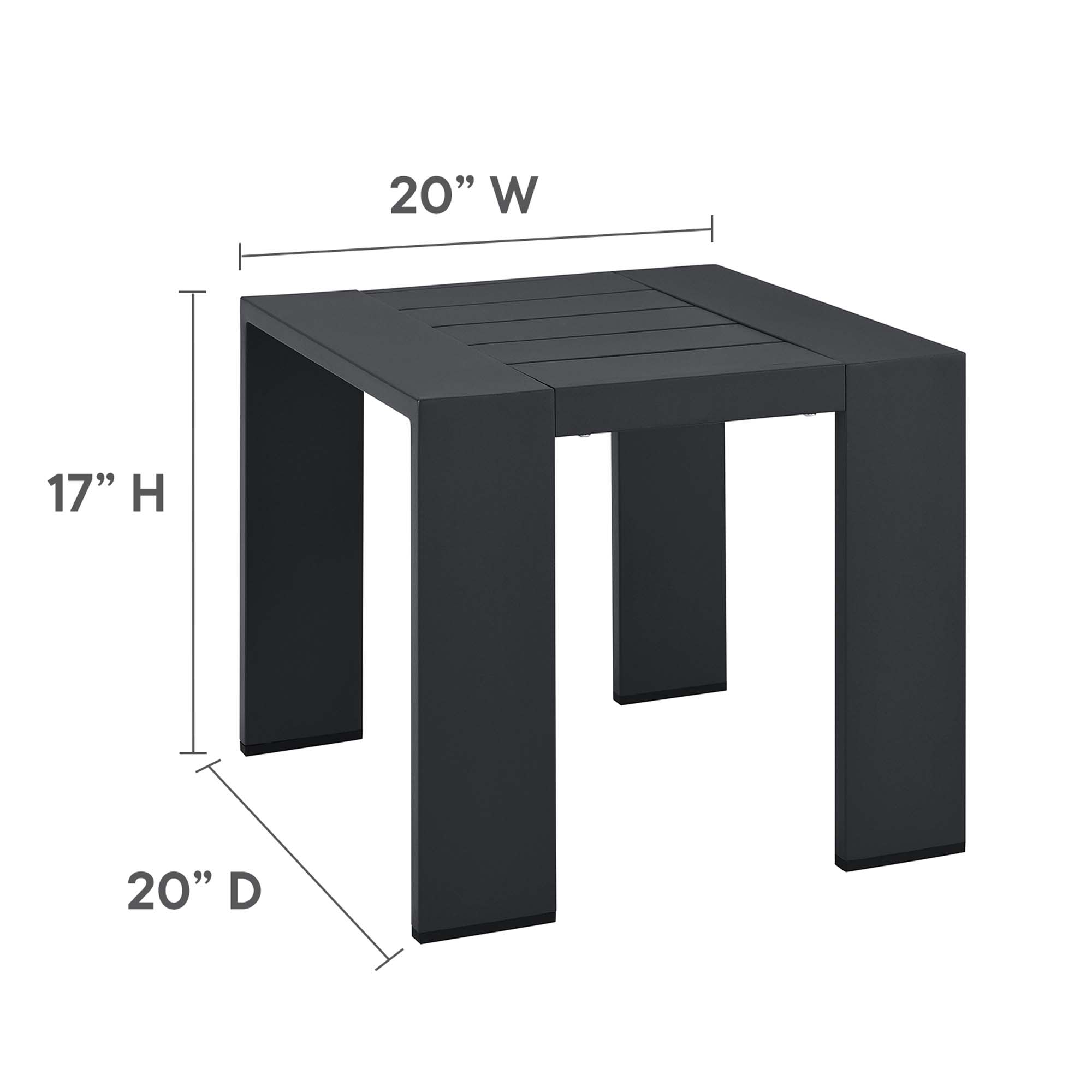 Modway EEI-6635-GRY Patio-Tables - View #3