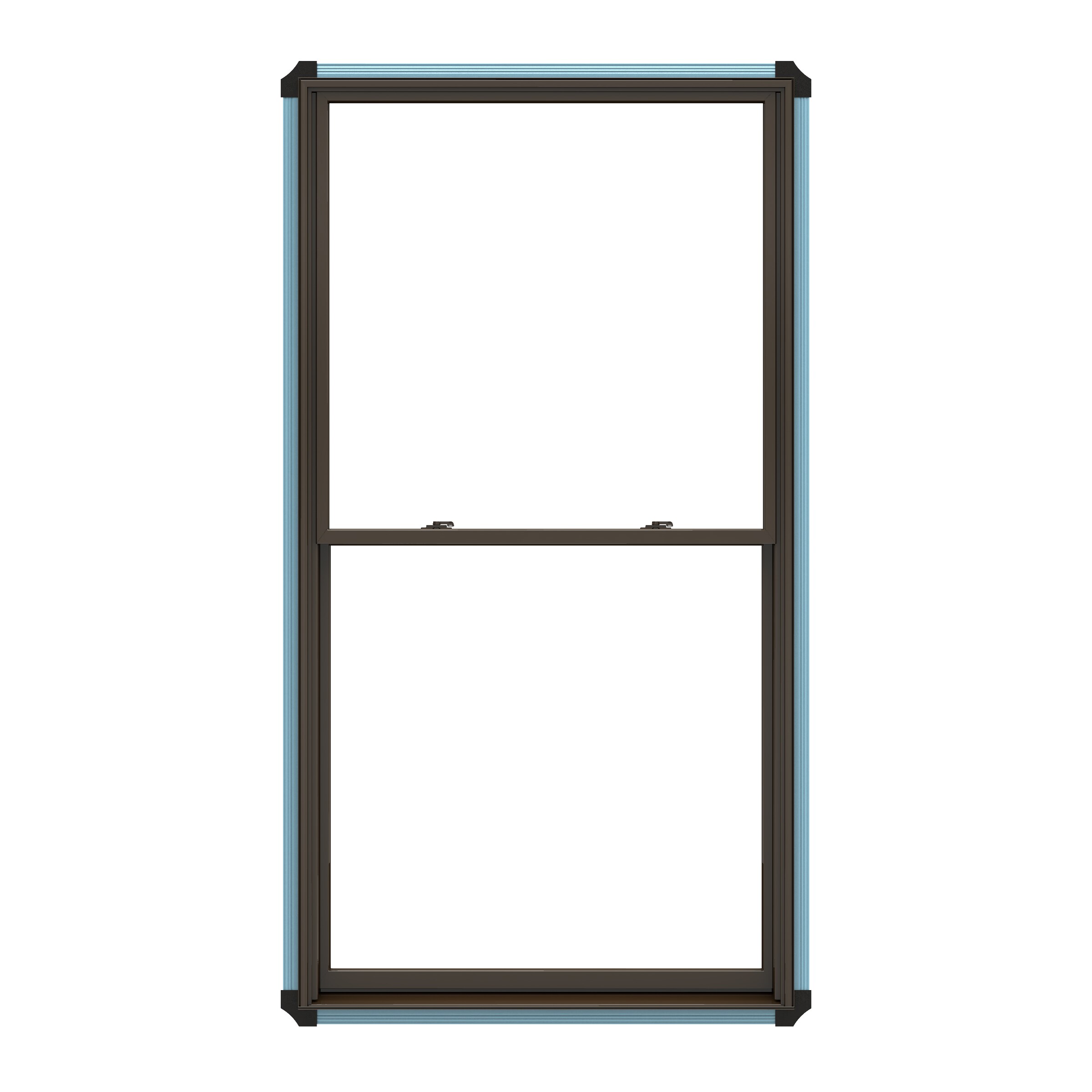 Pella 1000011938 Lifestyle 35-1/2-in x 37-1/2-in Brown Unfinished Wood New construction Double Hung Window Low-E argon Double Pane Glass