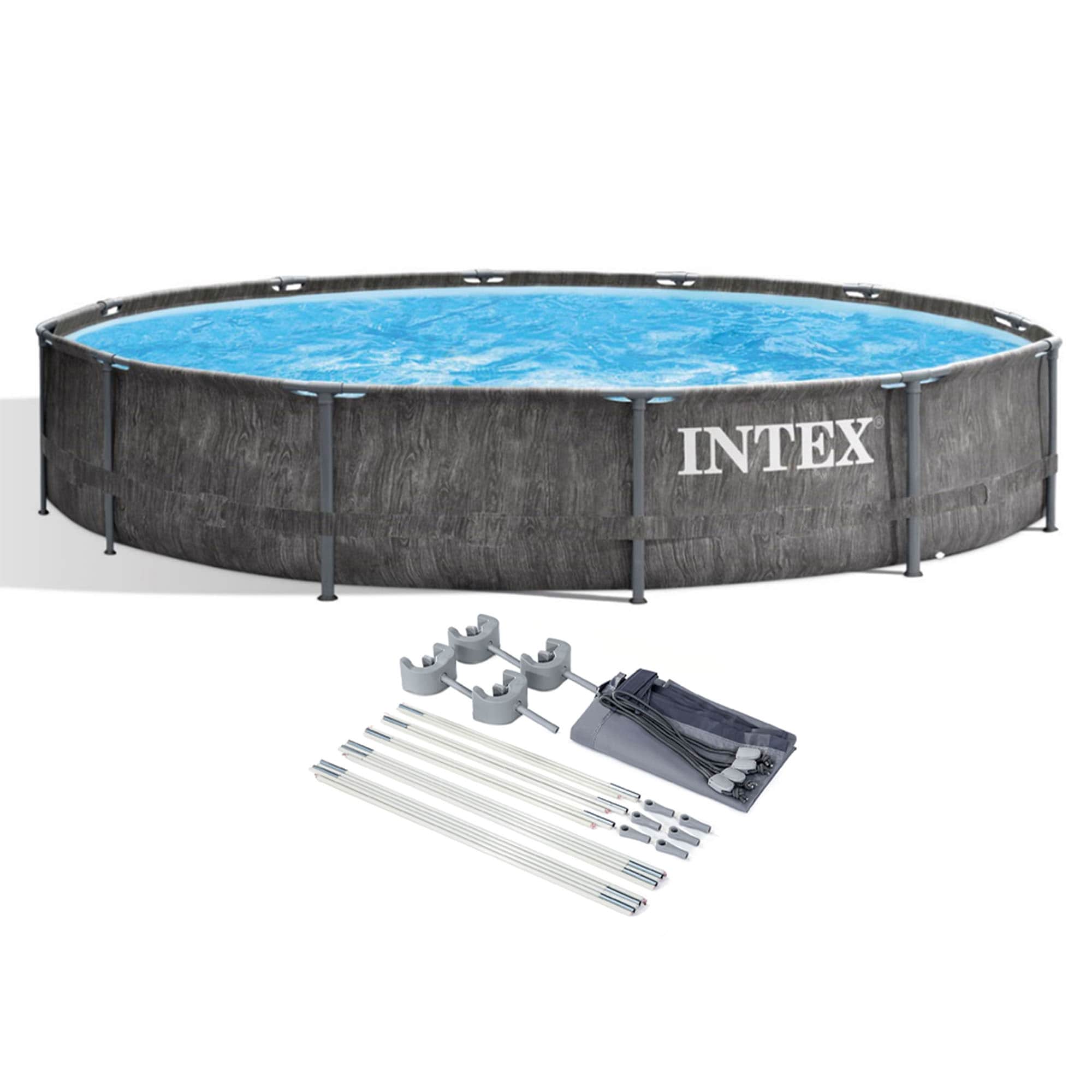 Intex 237673 12-Feet x 12-Feet x 30-Inches Metal frame Round Above-Ground Pool with Filter Pump