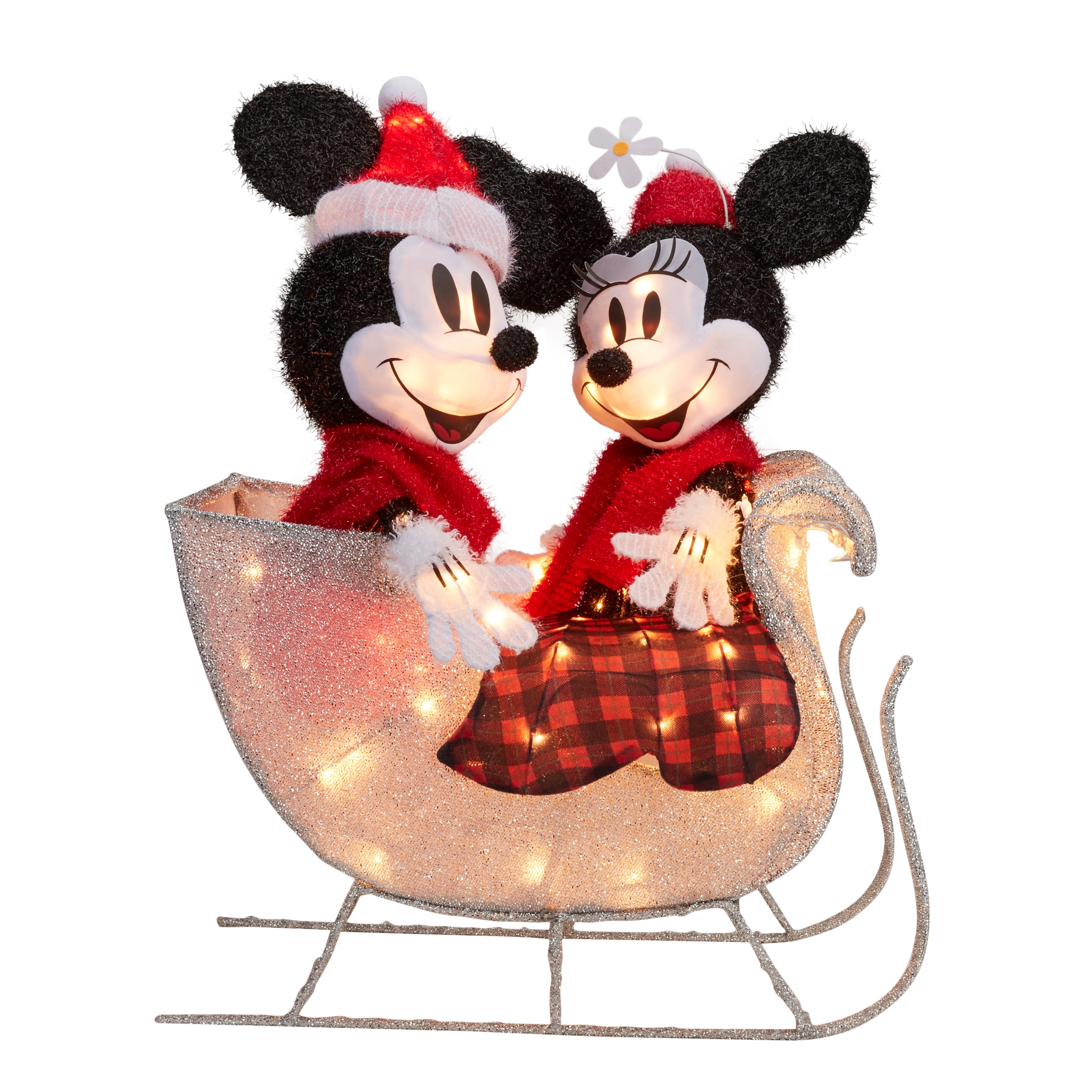 Disney Mickey and Minnie 34-in Merry Christmas Yard Decoration ...
