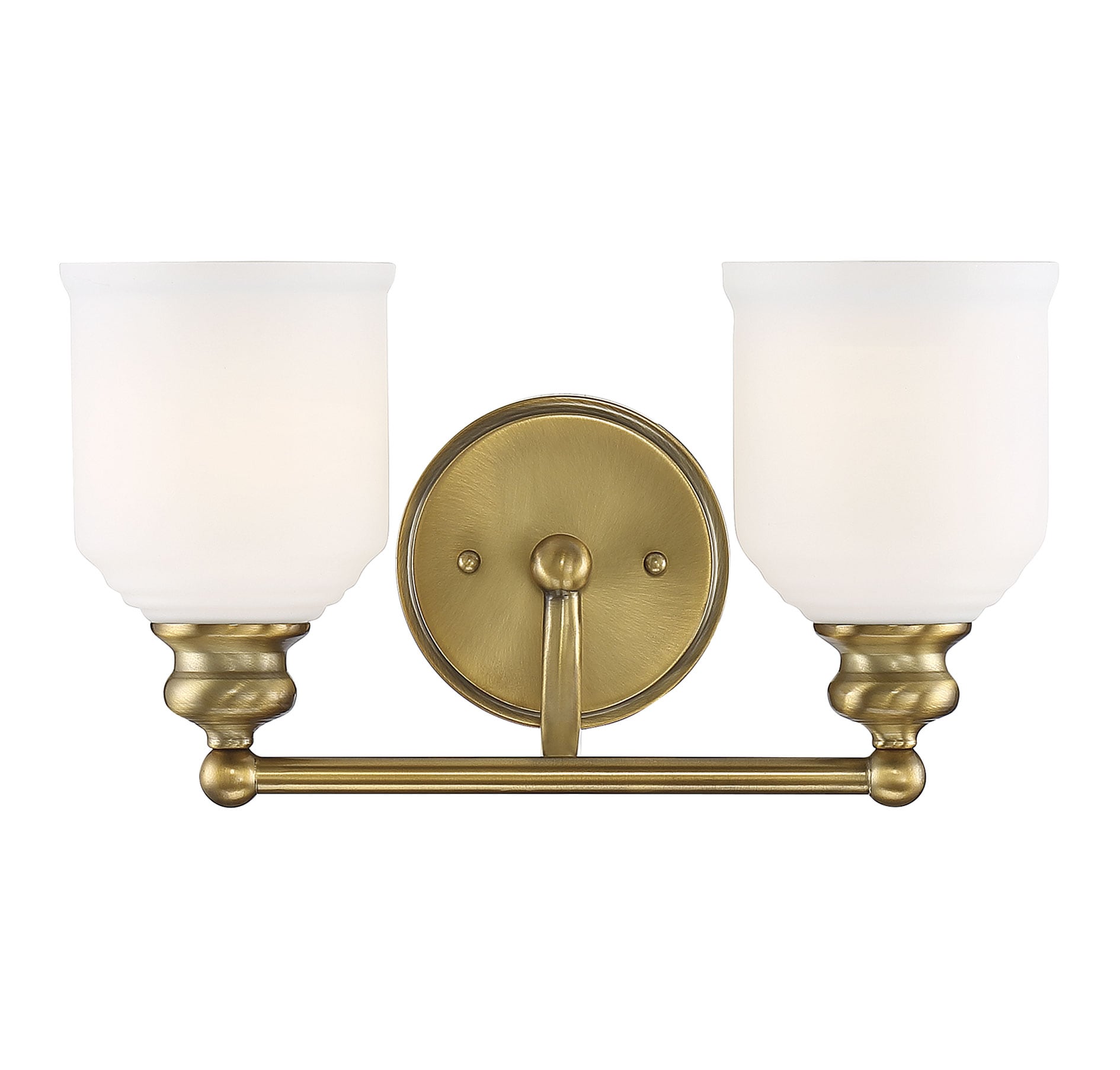 Savoy House Essentials 8-6836-2-322 Melrose 14.5-in 2 -Light Brushed Brass Vintage Vanity light