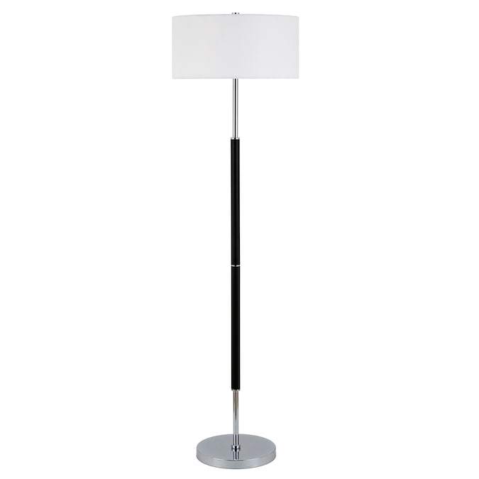 Hailey Home Simone 61 5 In Black Nickel, Black And Silver Floor Lamp