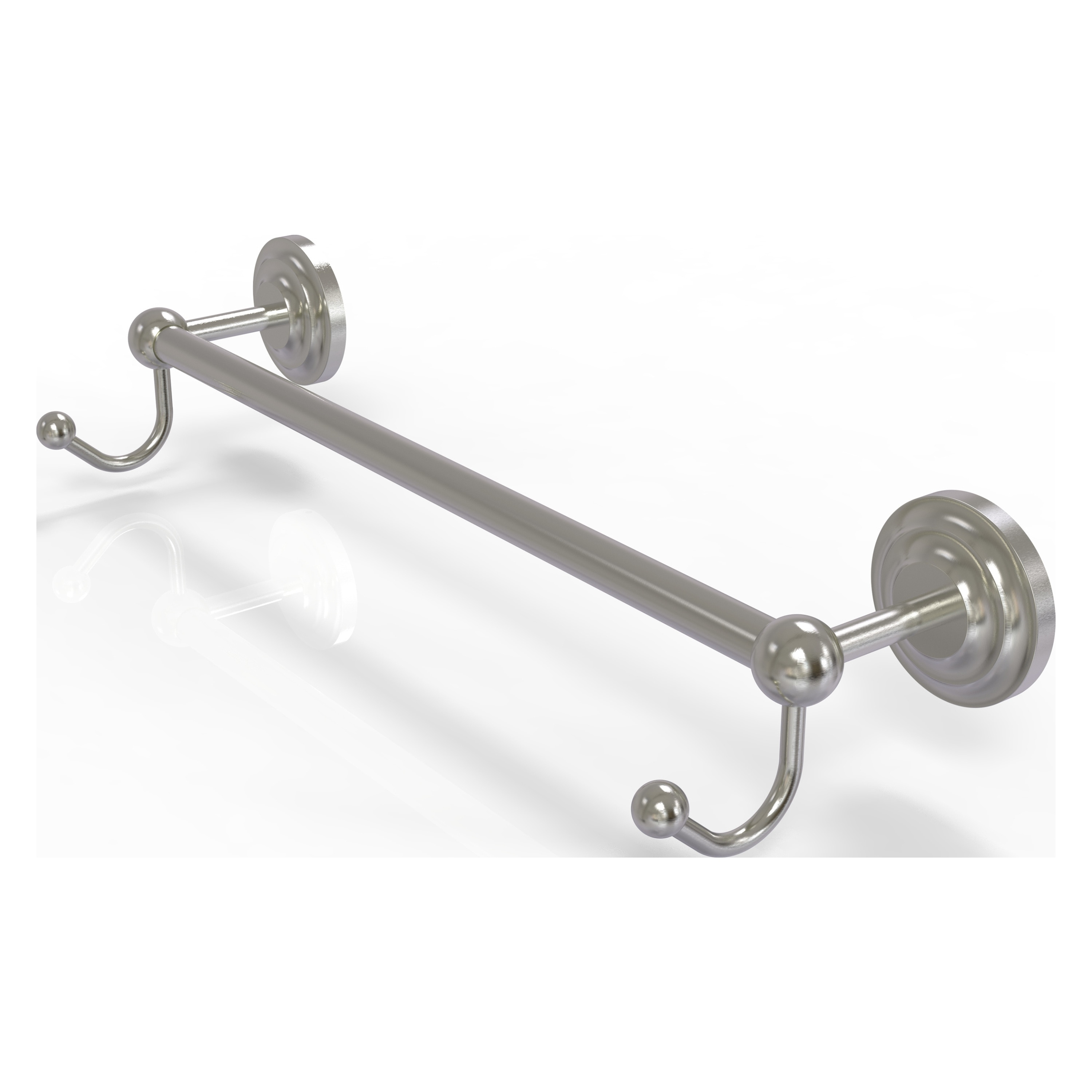 Allied Brass PQN-41-18-HK-SN Prestige Que New 18-in Satin Nickel Wall mount Single Towel Bar