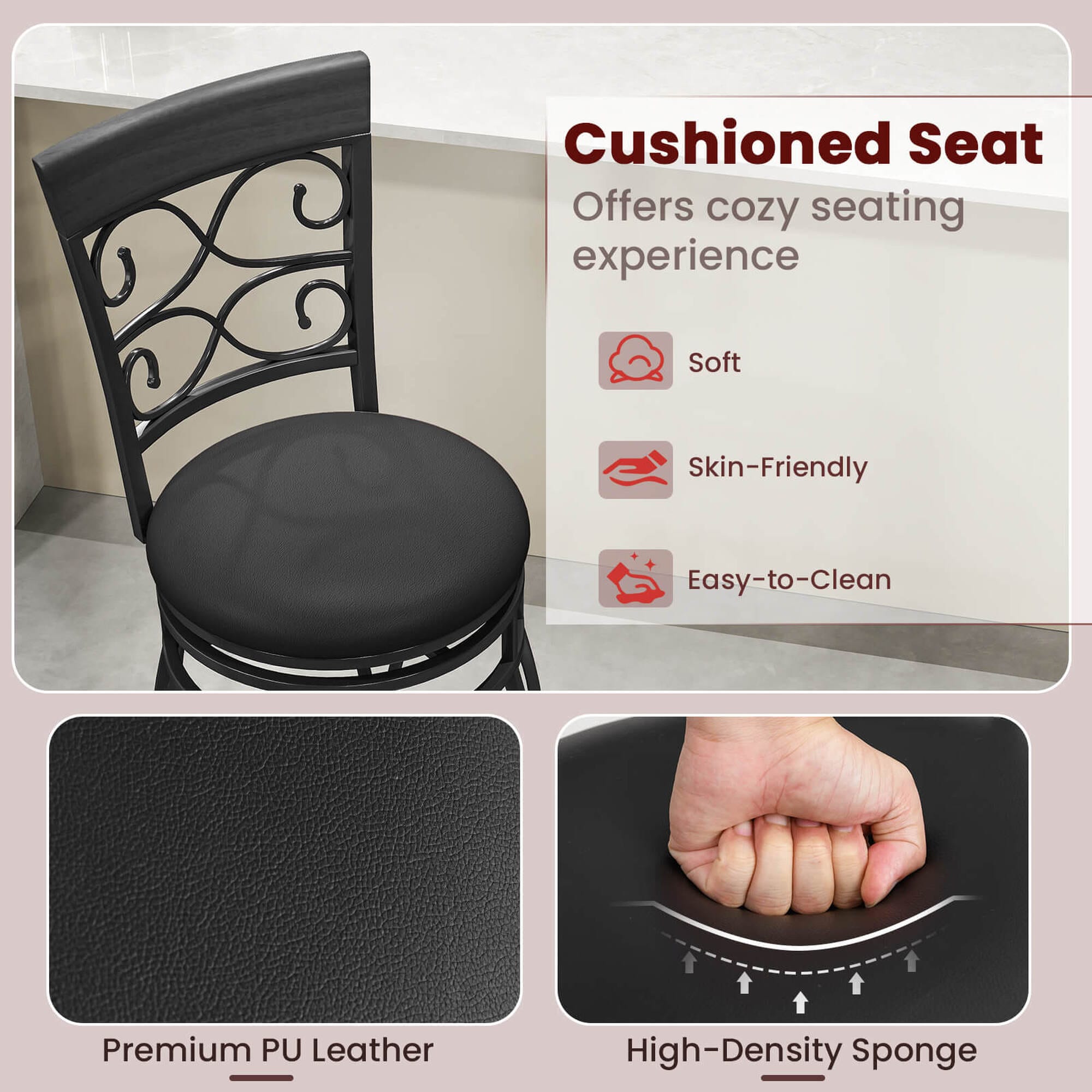 Costway HCST04709 stools - View #5