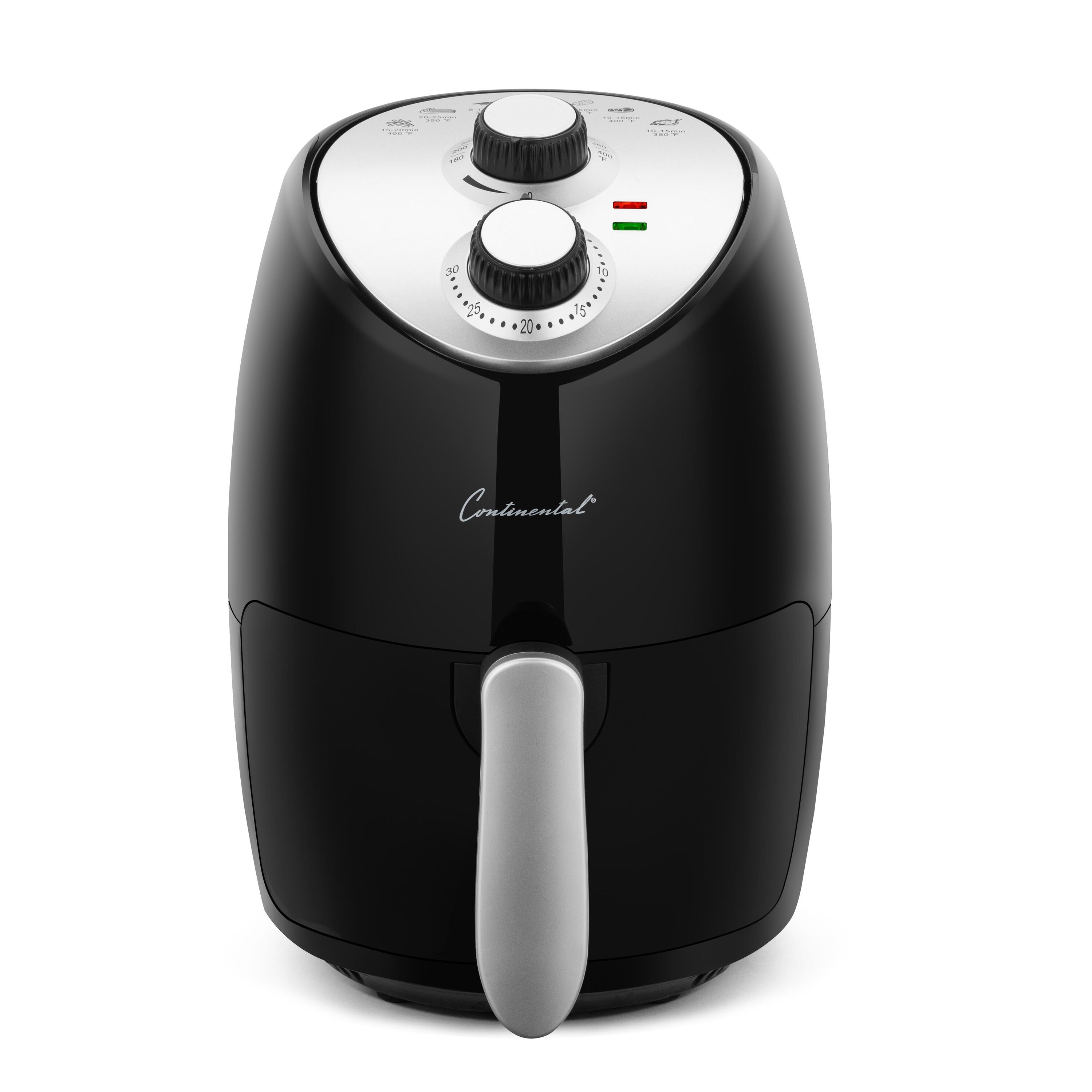 Continental CE-DF309 CE-DF309 2-Quart Black Knobs 1 -Baskets Air Fryer