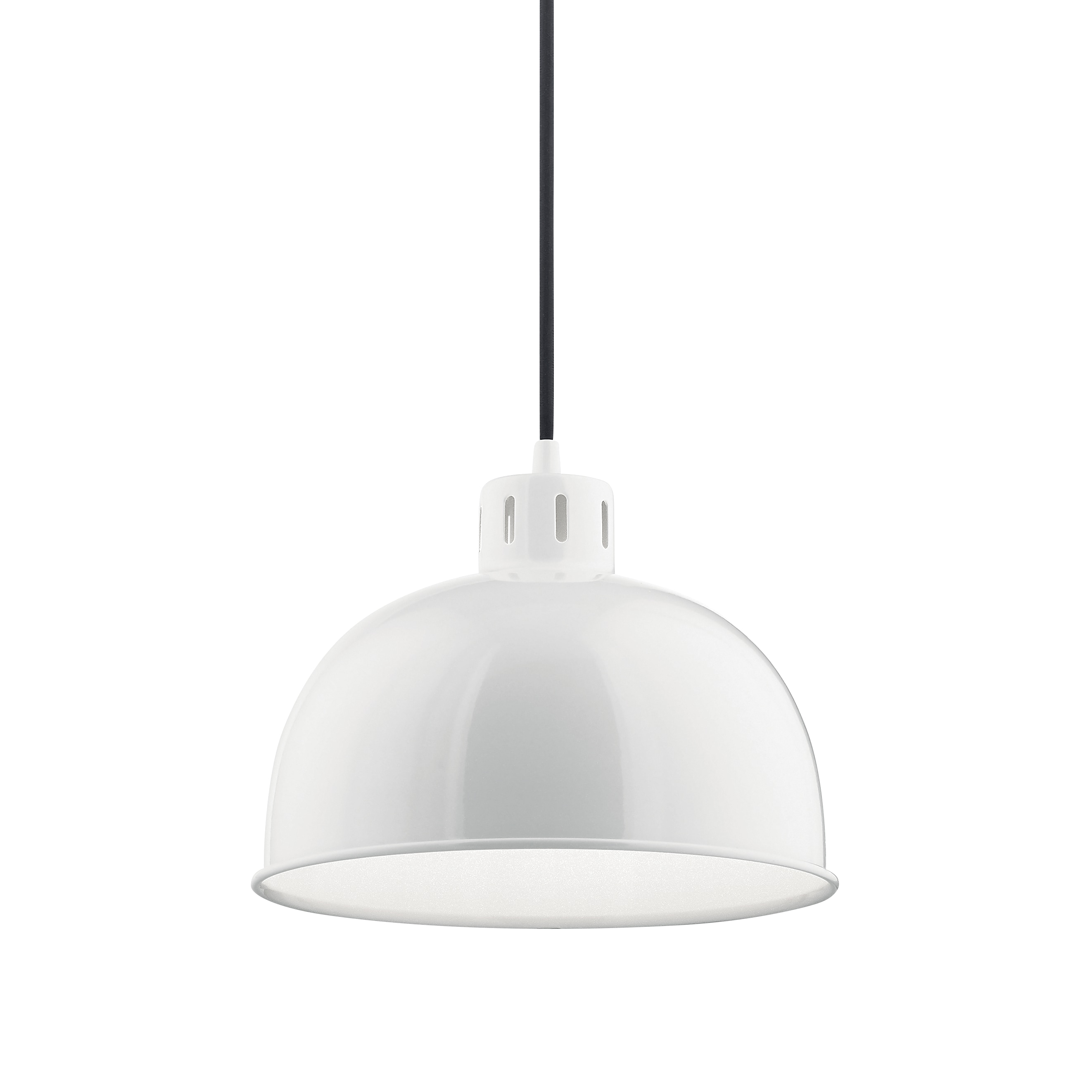 Kichler Zailey White Modern/Contemporary Dome Medium Hanging Pendant ...