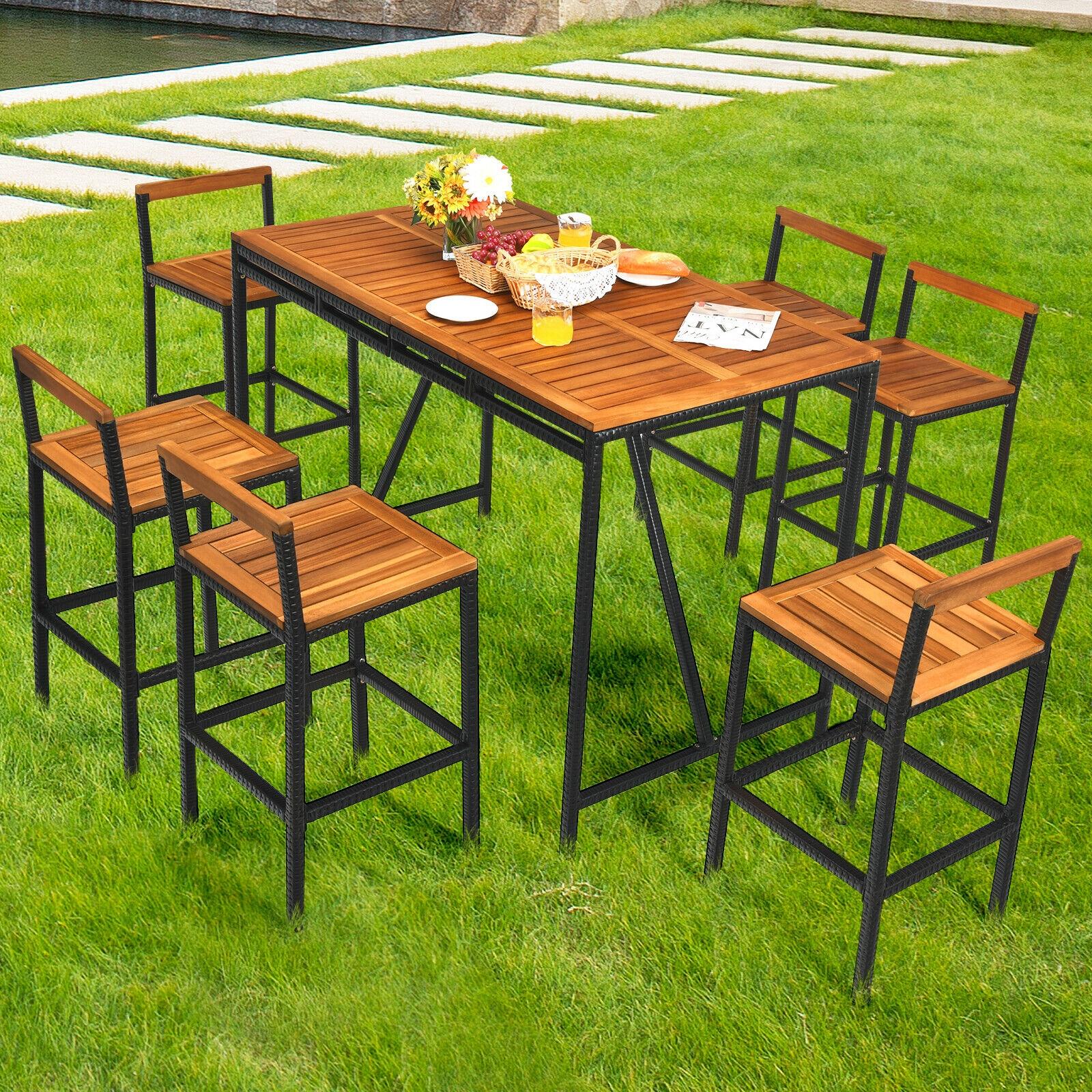 Slat Acacia Patio Dining Sets At Lowes.com