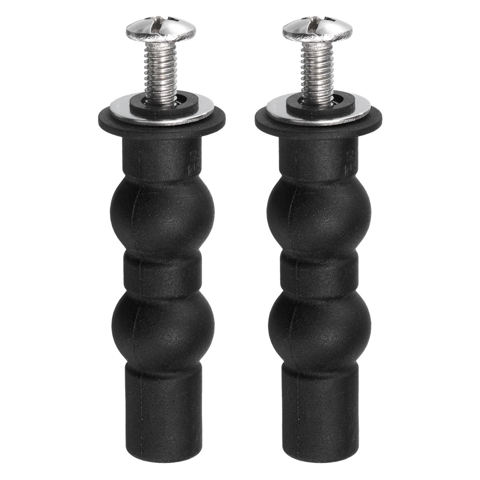 Unique Bargains - 2 Sets M6 Toilet Seat Hinges Screws Expanding Rubber Bolt Top Nuts Set for Top ...