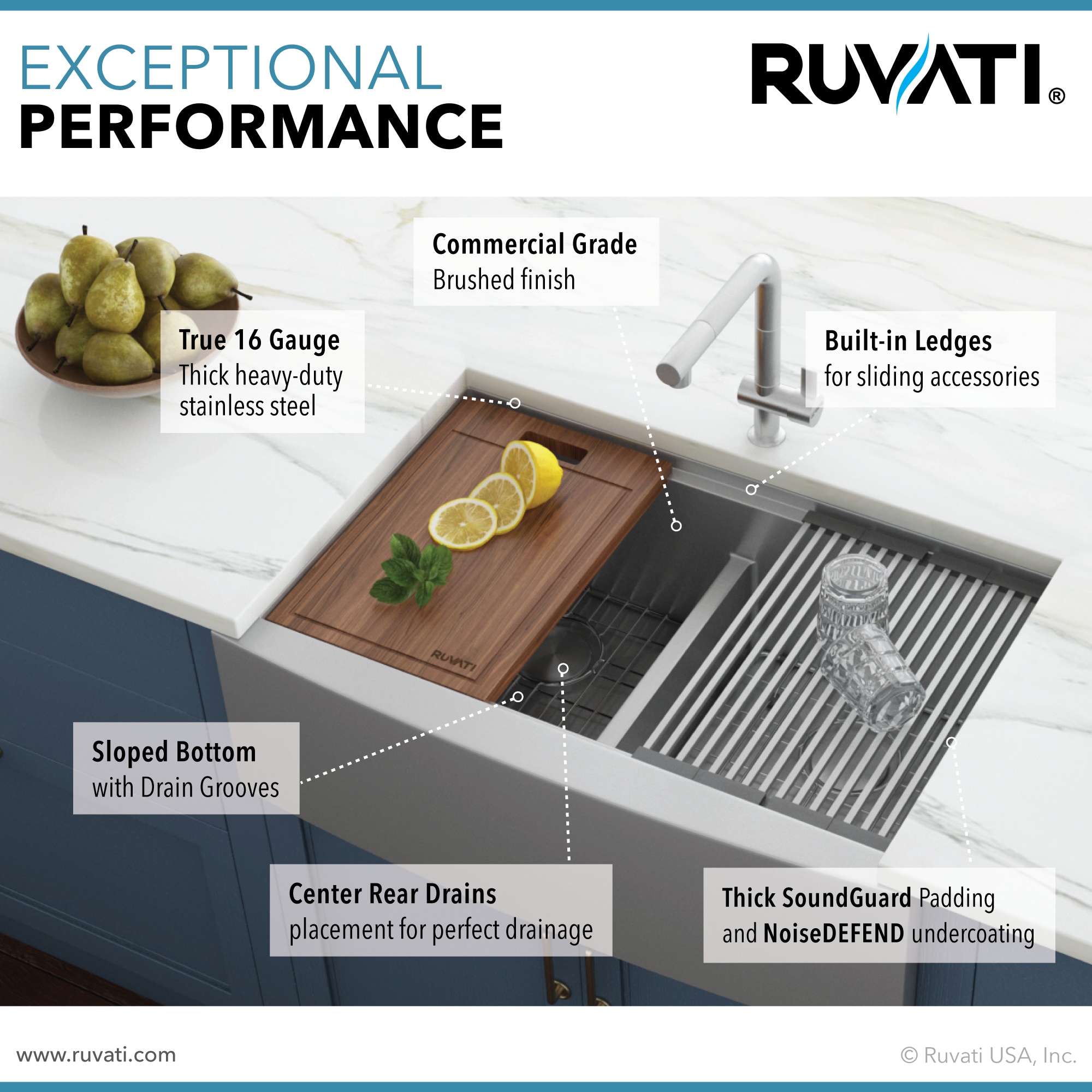 Ruvati RVH9301 Kitchen-Sinks - View #4