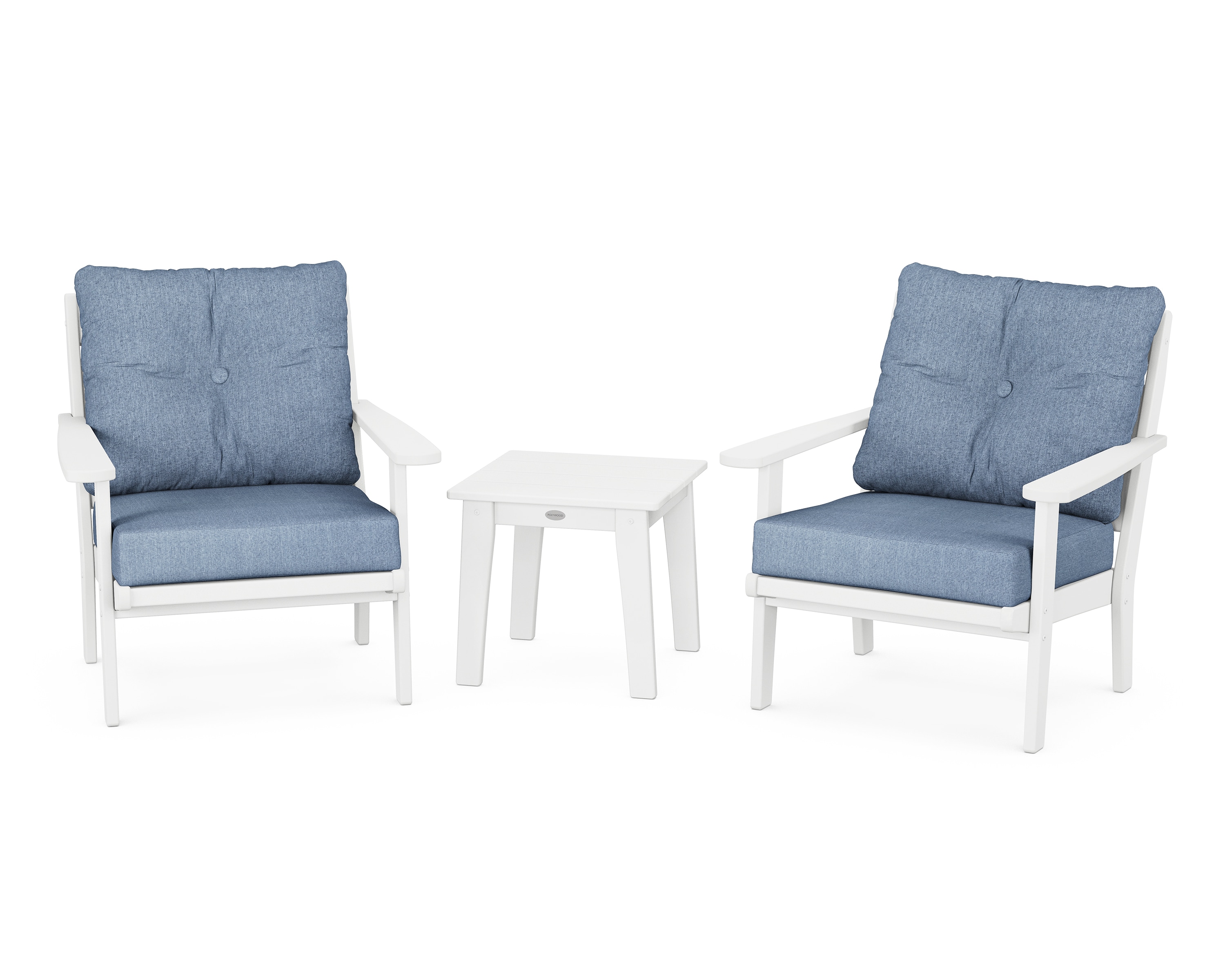 allen + roth by POLYWOOD PWS732-2-WH161147 Patio-Conversation-Sets - View #2