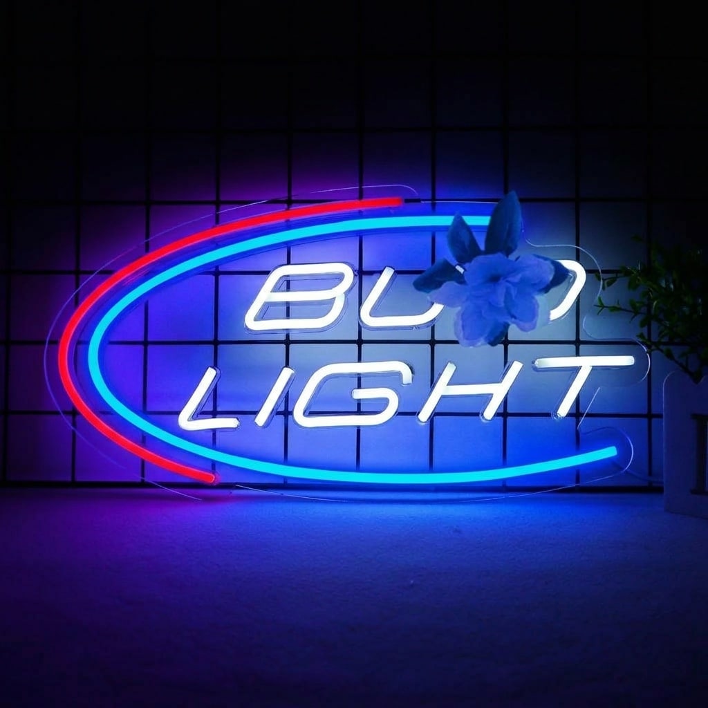 Anqtovp Beer Neon Sign LED Wall Decor Light for Bedroom Man Cave Bar Pub Restaurant Party Christmas Birthday Gift USB Powered Easy Install one_size