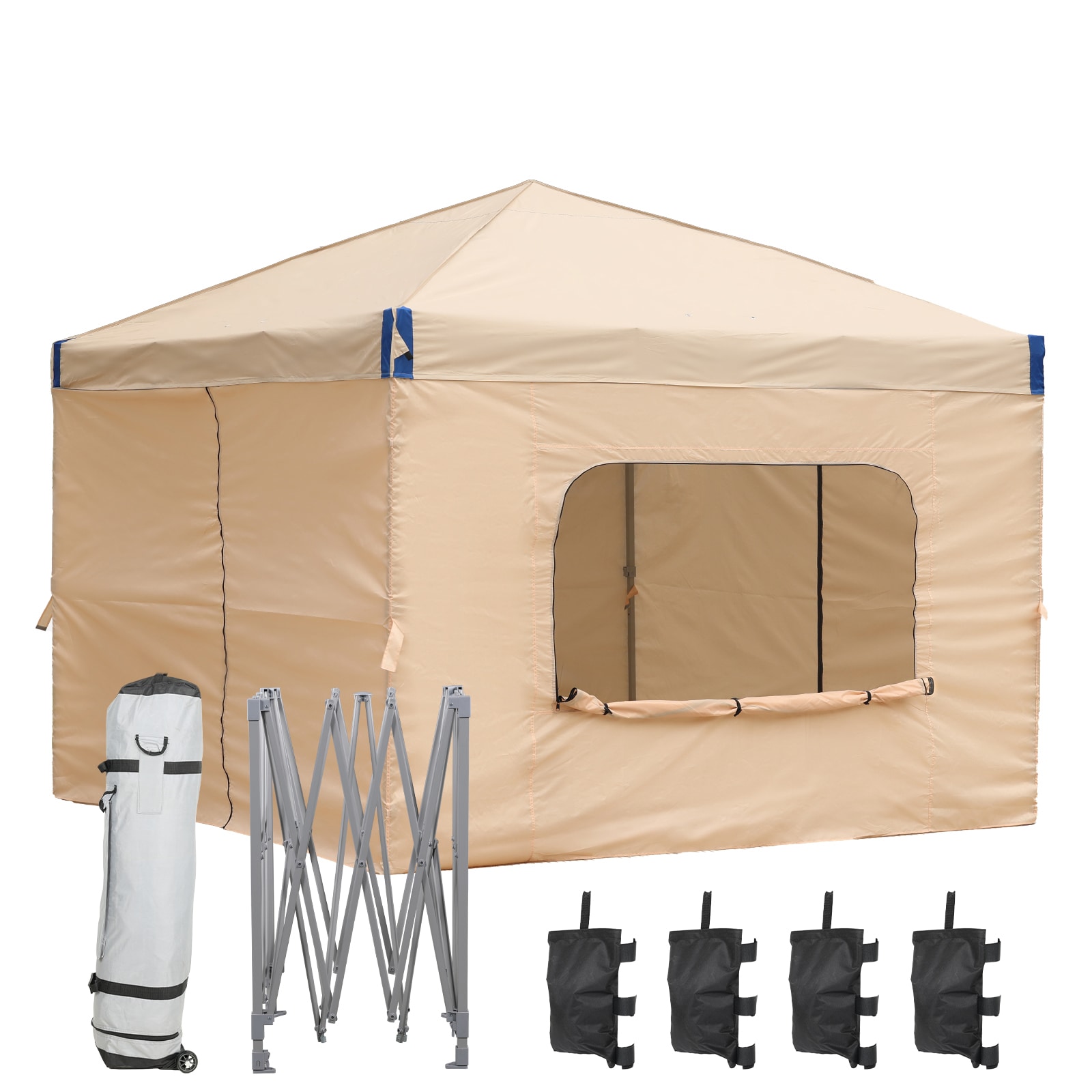 Aoodor - 9.84-ft x 9.84-ft Rectangle Yellow Pop-up canopy
