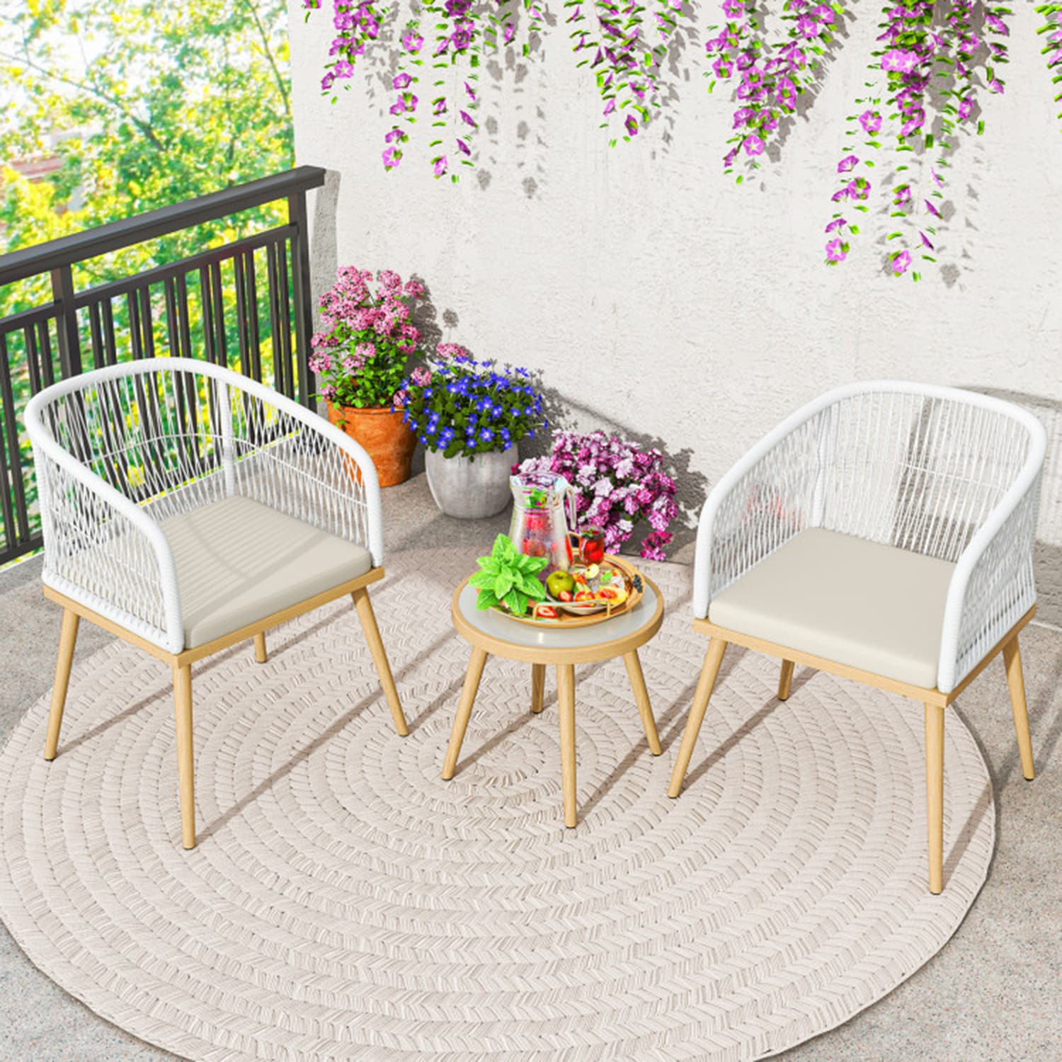 Mondawe MO-NP12006WH Patio-Conversation-Sets - View #9