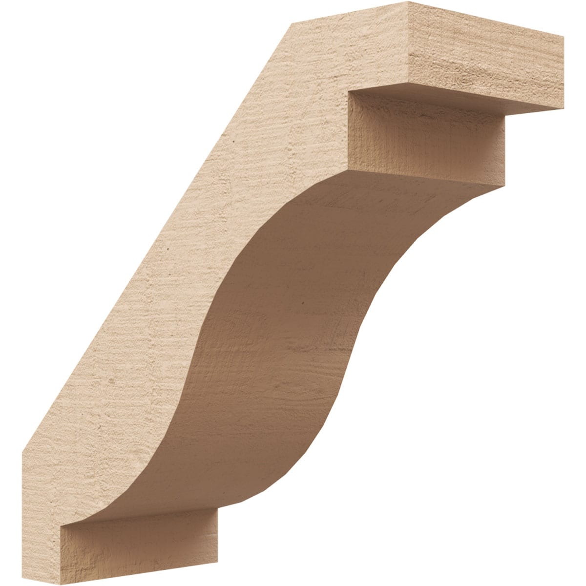 Ekena Millwork BRCUR05X12X12CHGRCPR 5-in x 12-in x 12-in Primed Urethane Copenhagen Rough Cedar TimberThane Knee Brace