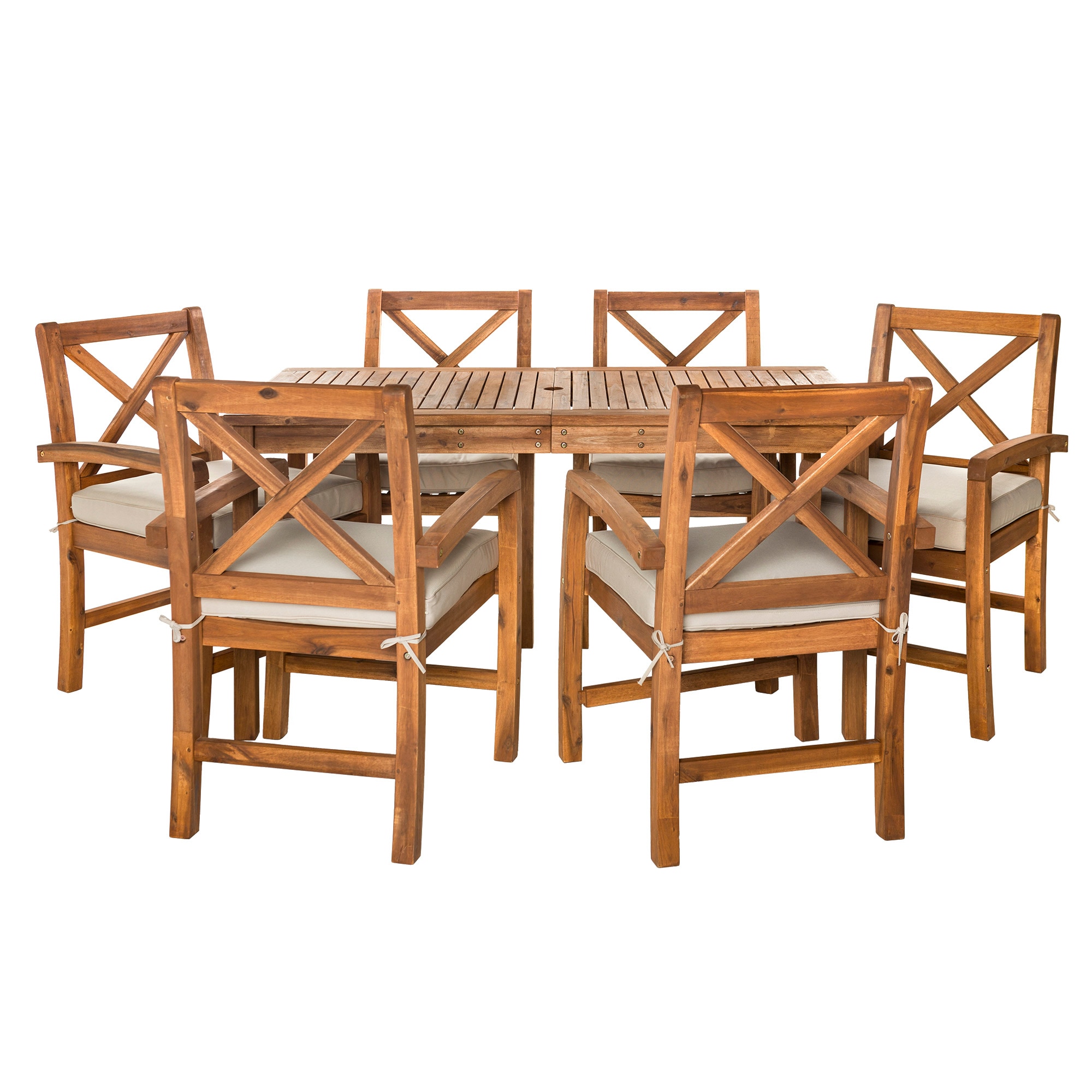 Walker Edison LWW7XSDTBR Patio-Dining-Sets - View #7