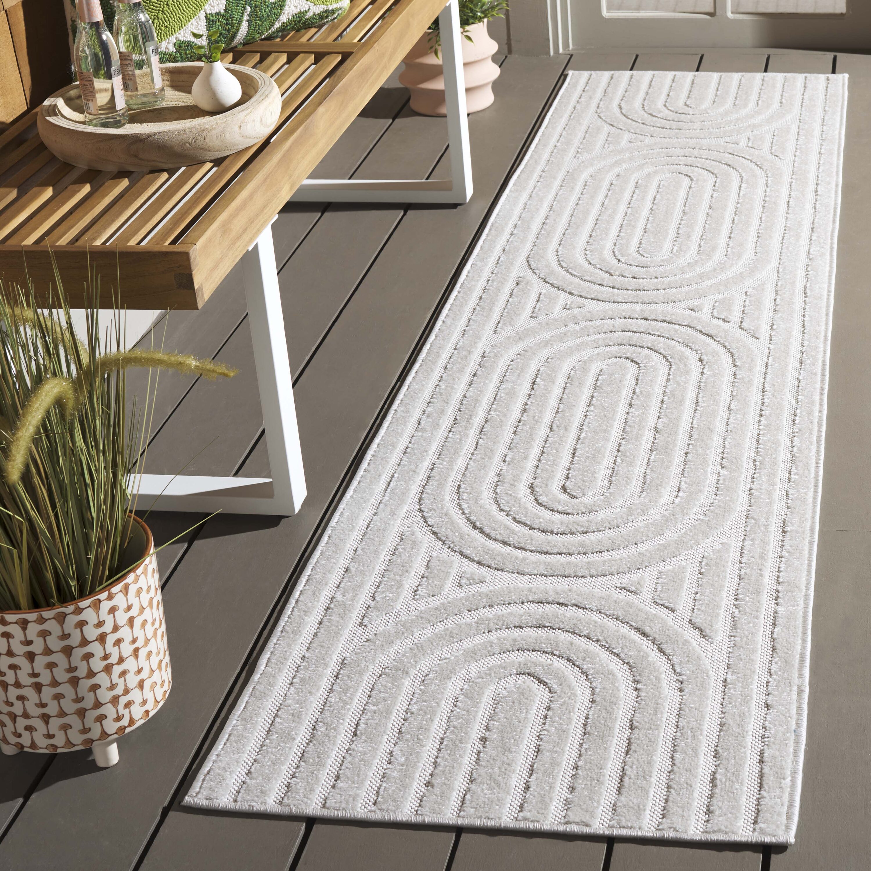 Stella  115A Ivory 2 x 8 Rectangular Runner rug