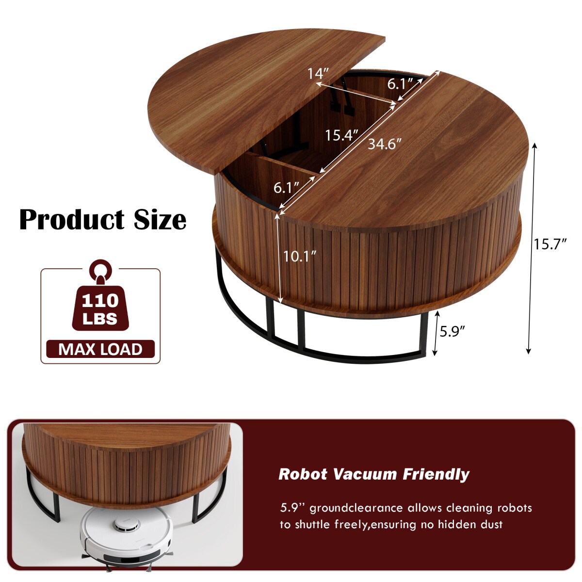 Streamdale Furniture W6018P506373 Console-Sofa-Tables - View #3