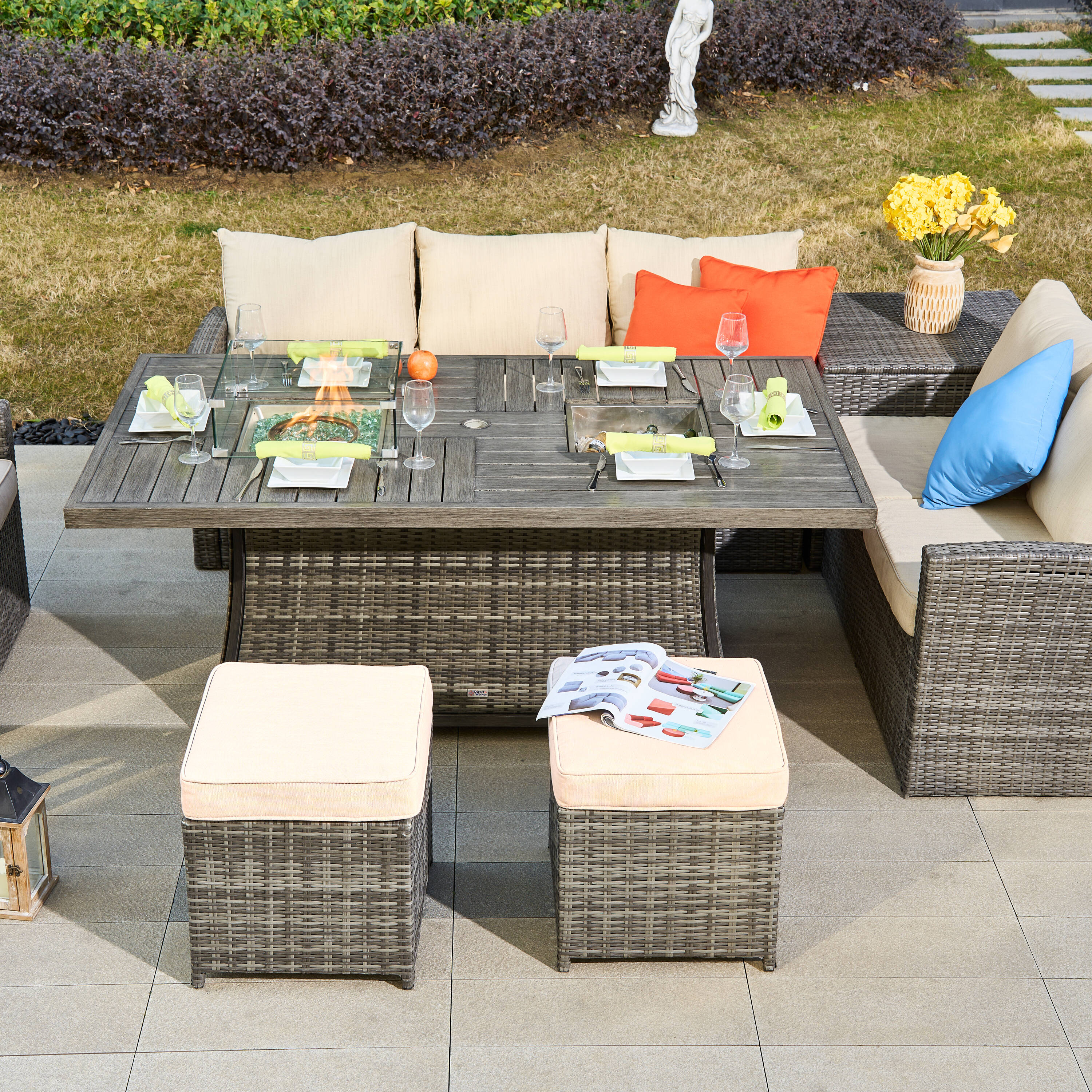 Direct Wicker DWG-2403BFI-GR Patio-Conversation-Sets - View #6