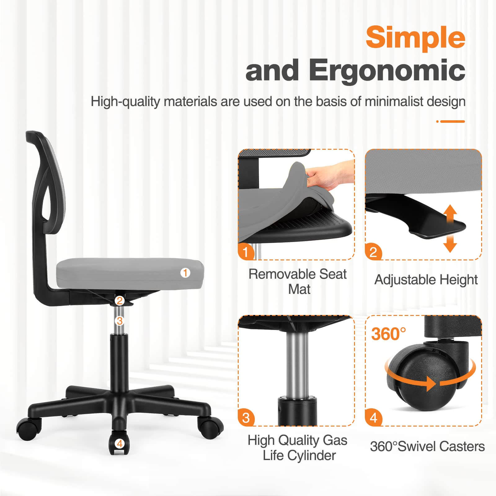 Bestier USLOW-HJ721231 Office-Chairs - View #3